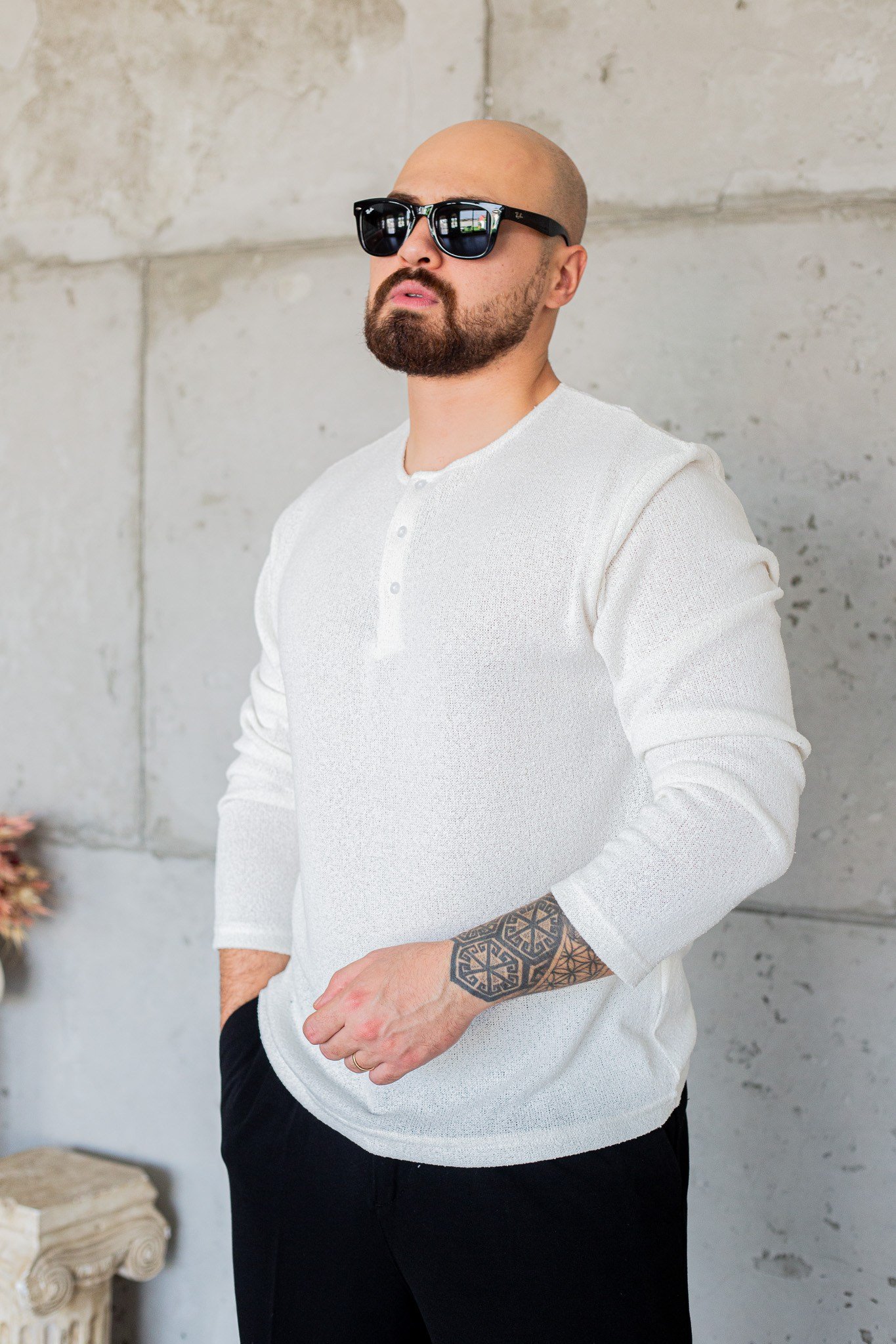 Triko Düğme Detaylı Sweatshirt (SVTB120)