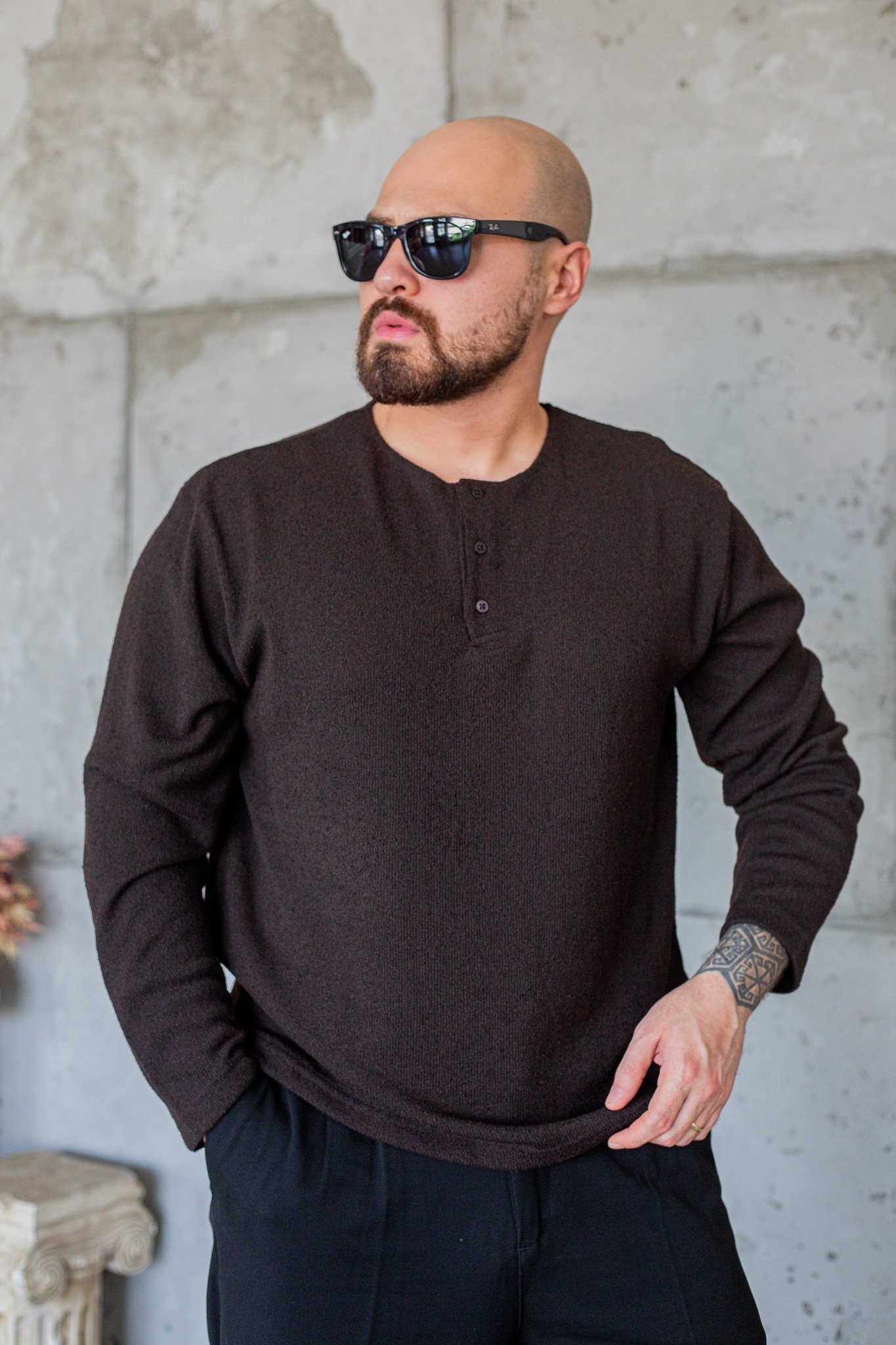 Triko Düğme Detaylı Sweatshirt (SVTKA120)