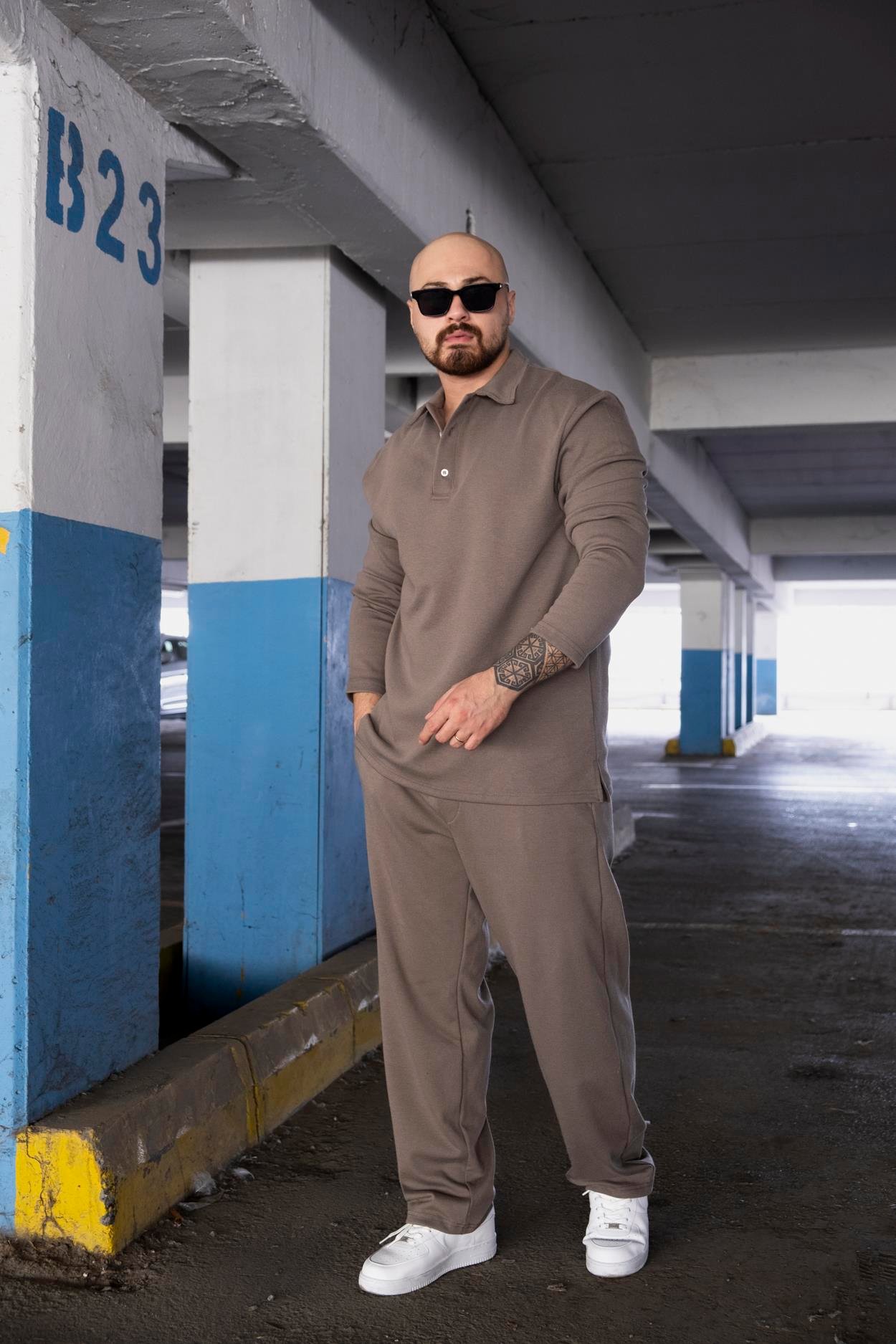 Triko Kumaş Polo Yaka Sweat/Jogger Takım (TKK01)