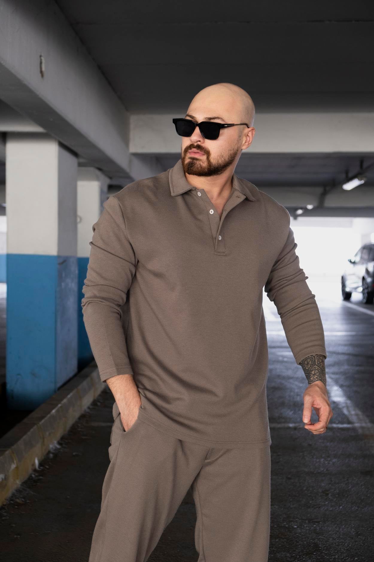 Triko Kumaş Polo Yaka Sweat/Jogger Takım (TKK01)