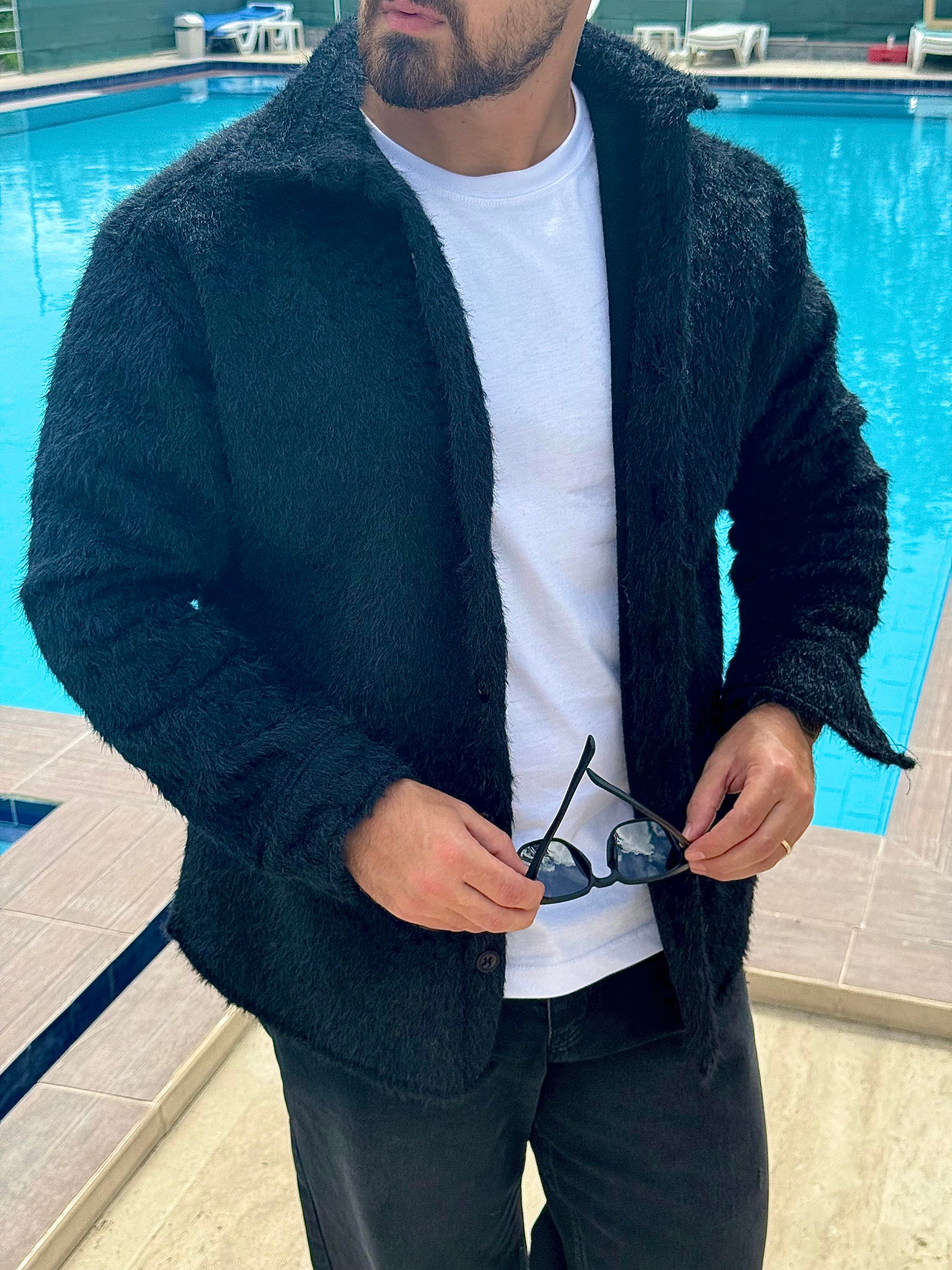 Tüylü Rahat Kalıp Gömlek (GMS47)