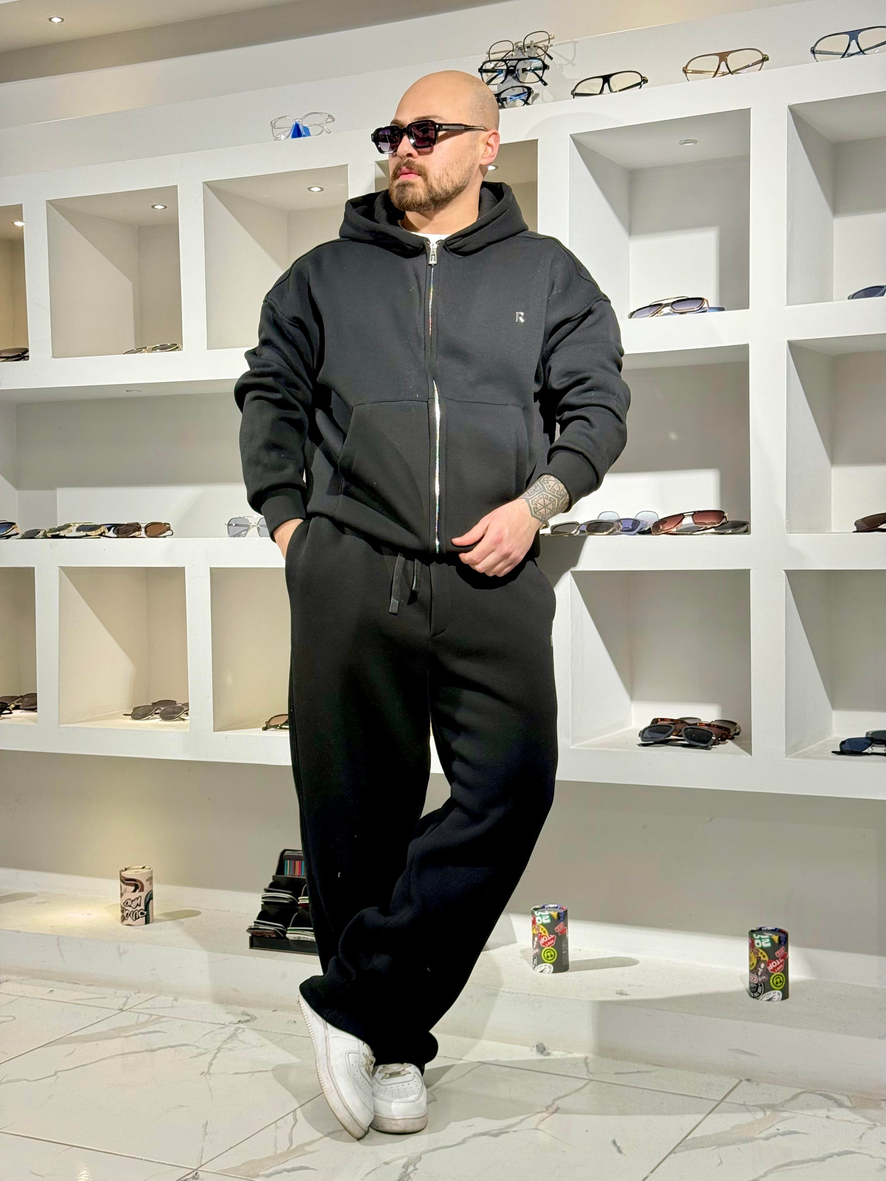 Üç İplik Oversize Kalıp Kapüşonlu Alt/Üst Takım (TKS34)