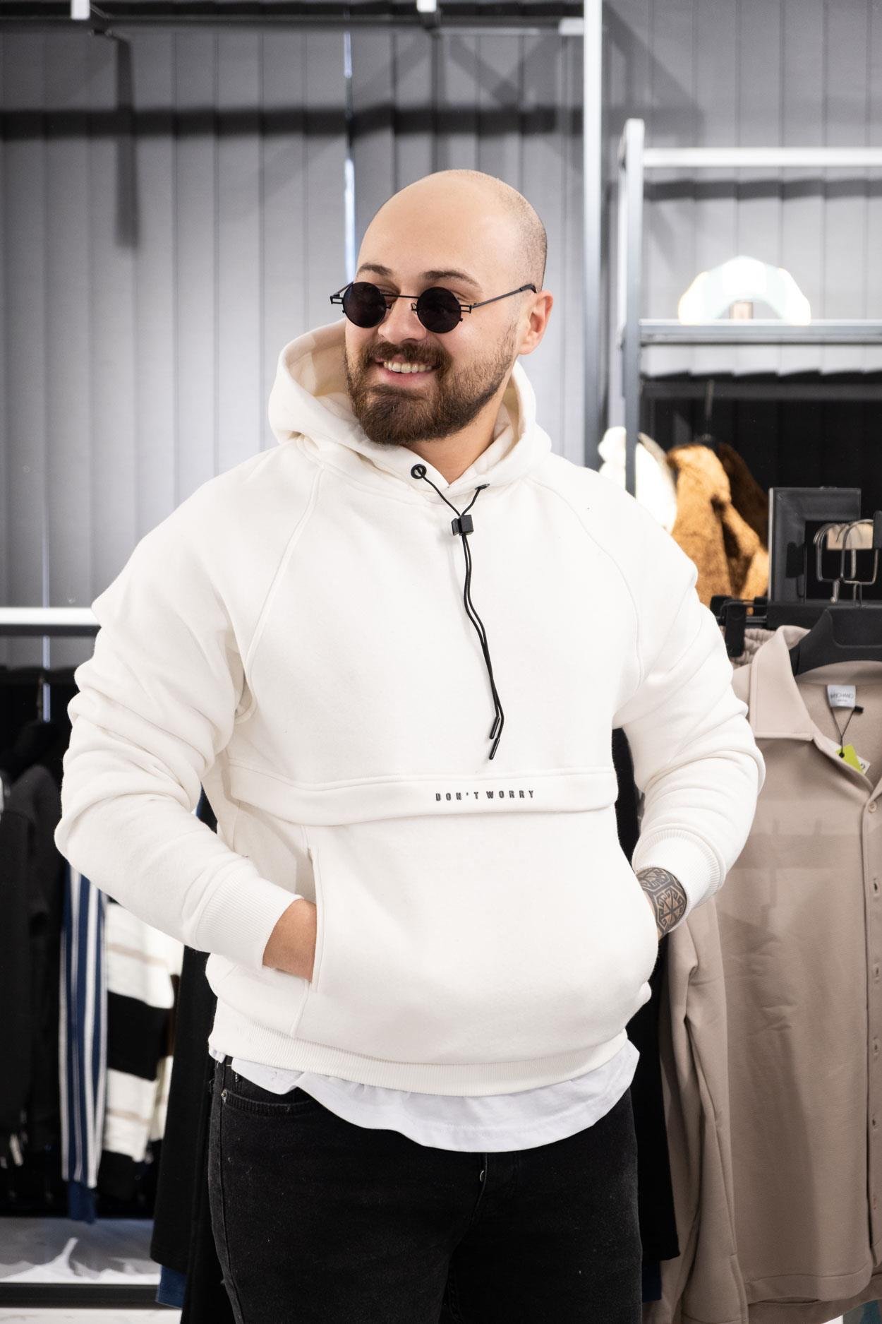 Üç İplik Şardonlu Kapüşonlu Sweatshirt (K-SWTB11)