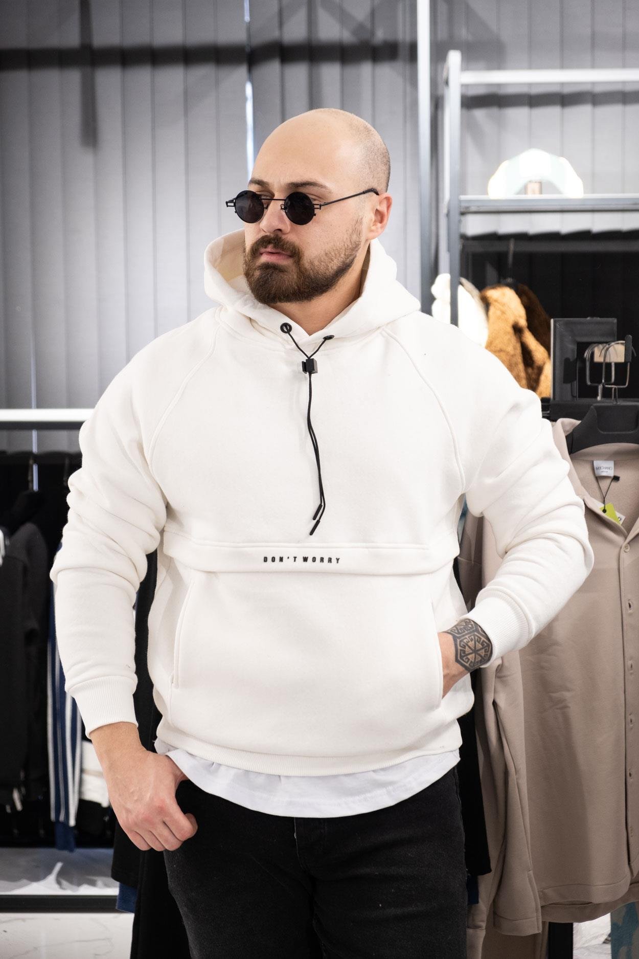 Üç İplik Şardonlu Kapüşonlu Sweatshirt (K-SWTB11)