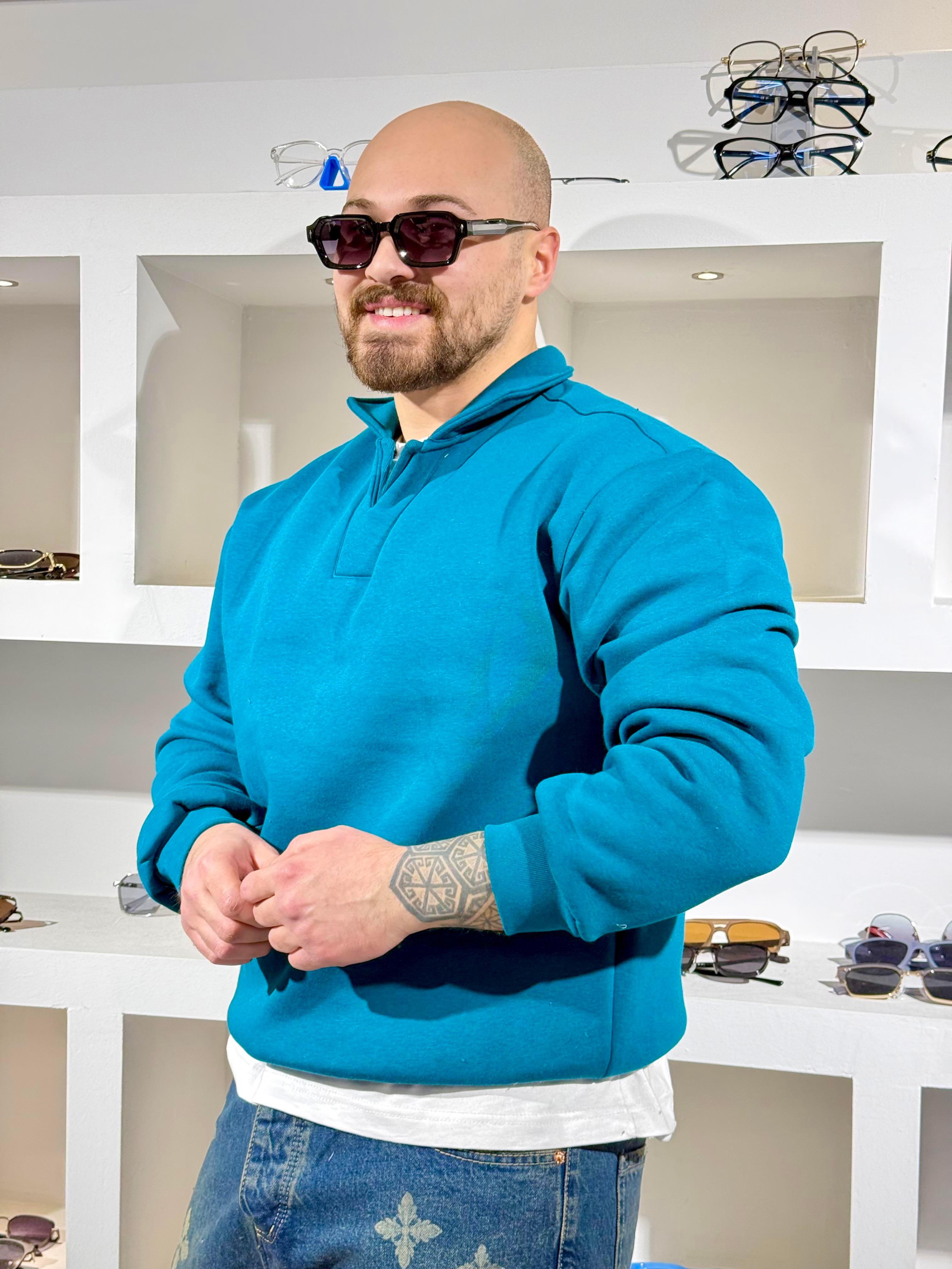 Üç İplik Şardonlu Rahat Kalıp Sweatshirt (SVTM93)