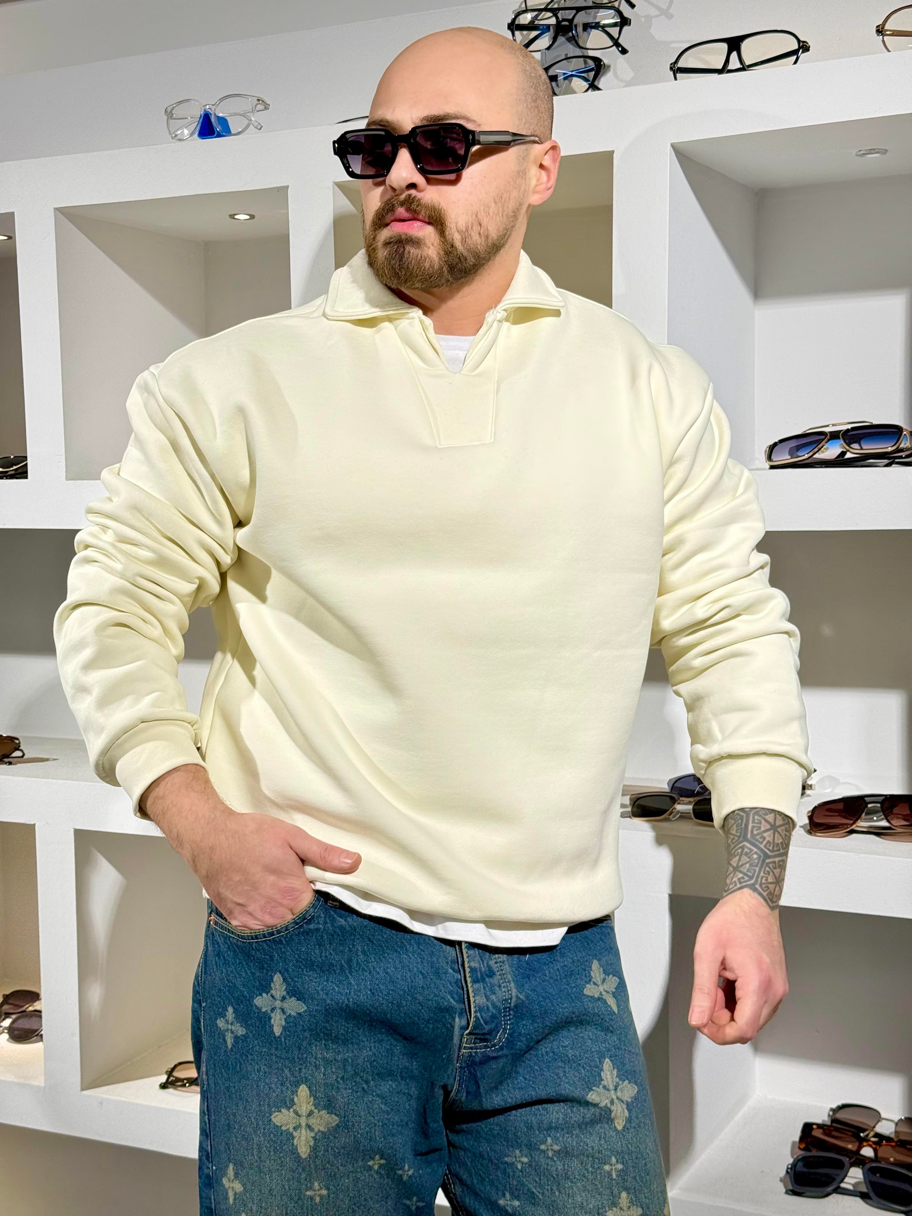 Üç İplik Şardonlu Rahat Kalıp Sweatshirt (SVTKR93)