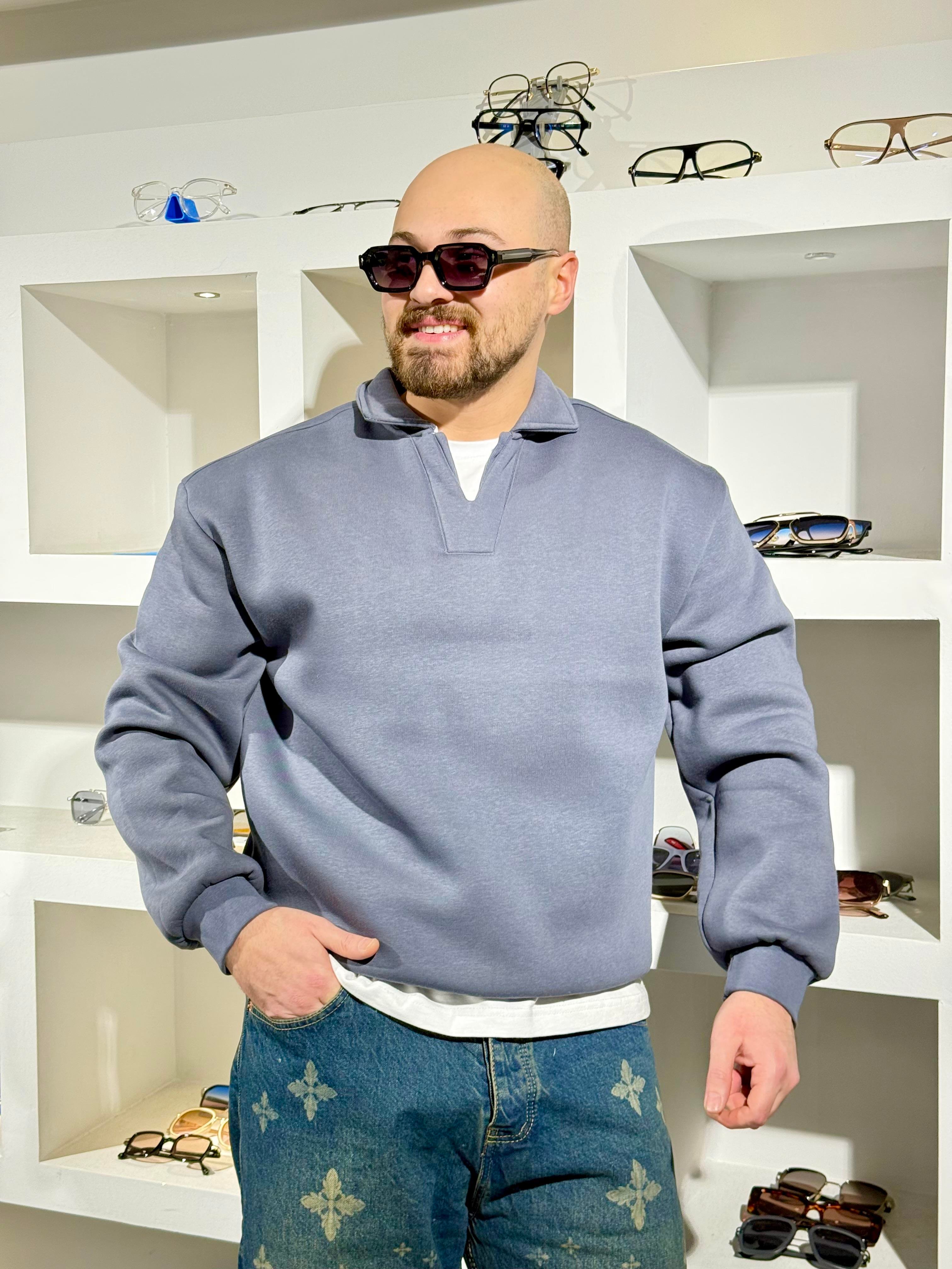 Üç İplik Şardonlu Rahat Kalıp Sweatshirt (SVTG93)