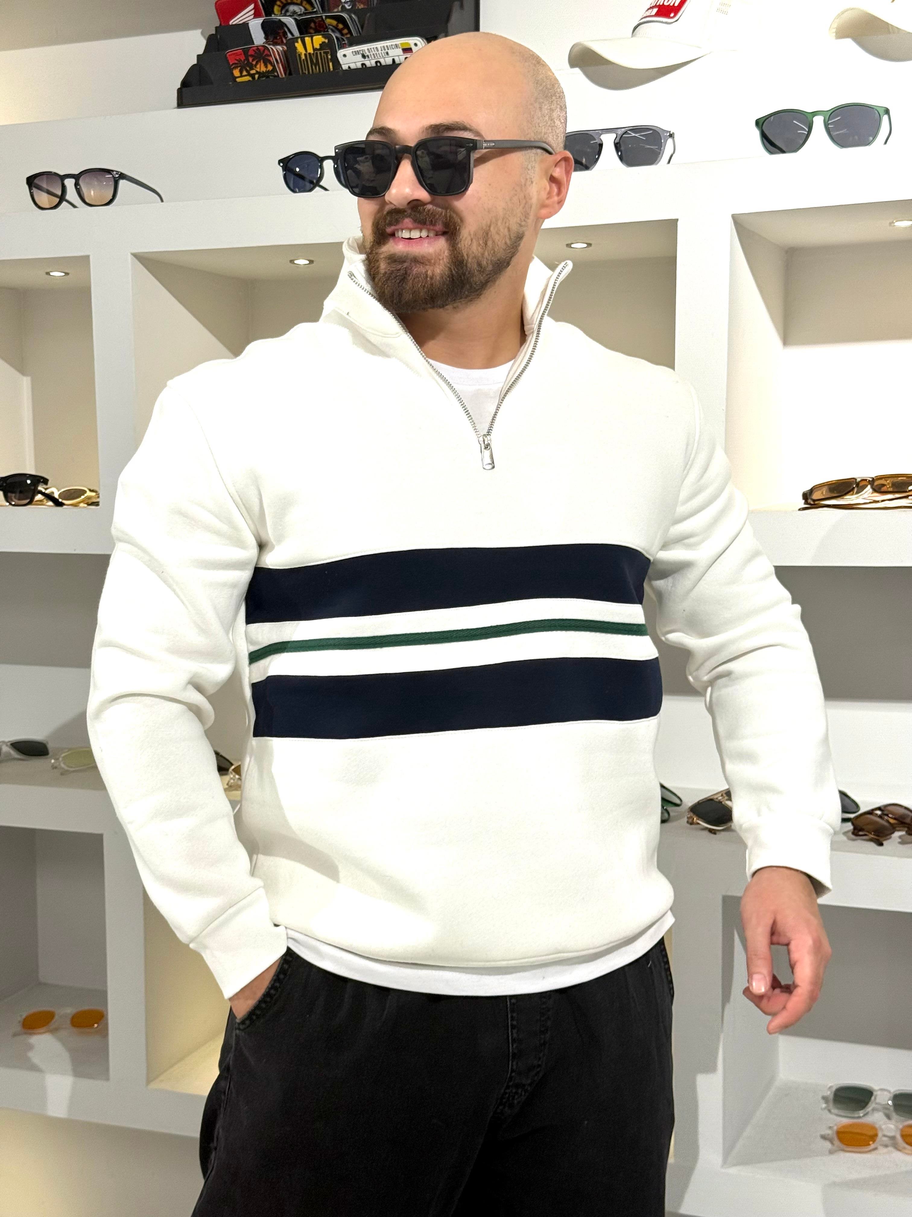 Üç İplik Yarım Fermuarlı Sweatshirt (SVTB69)
