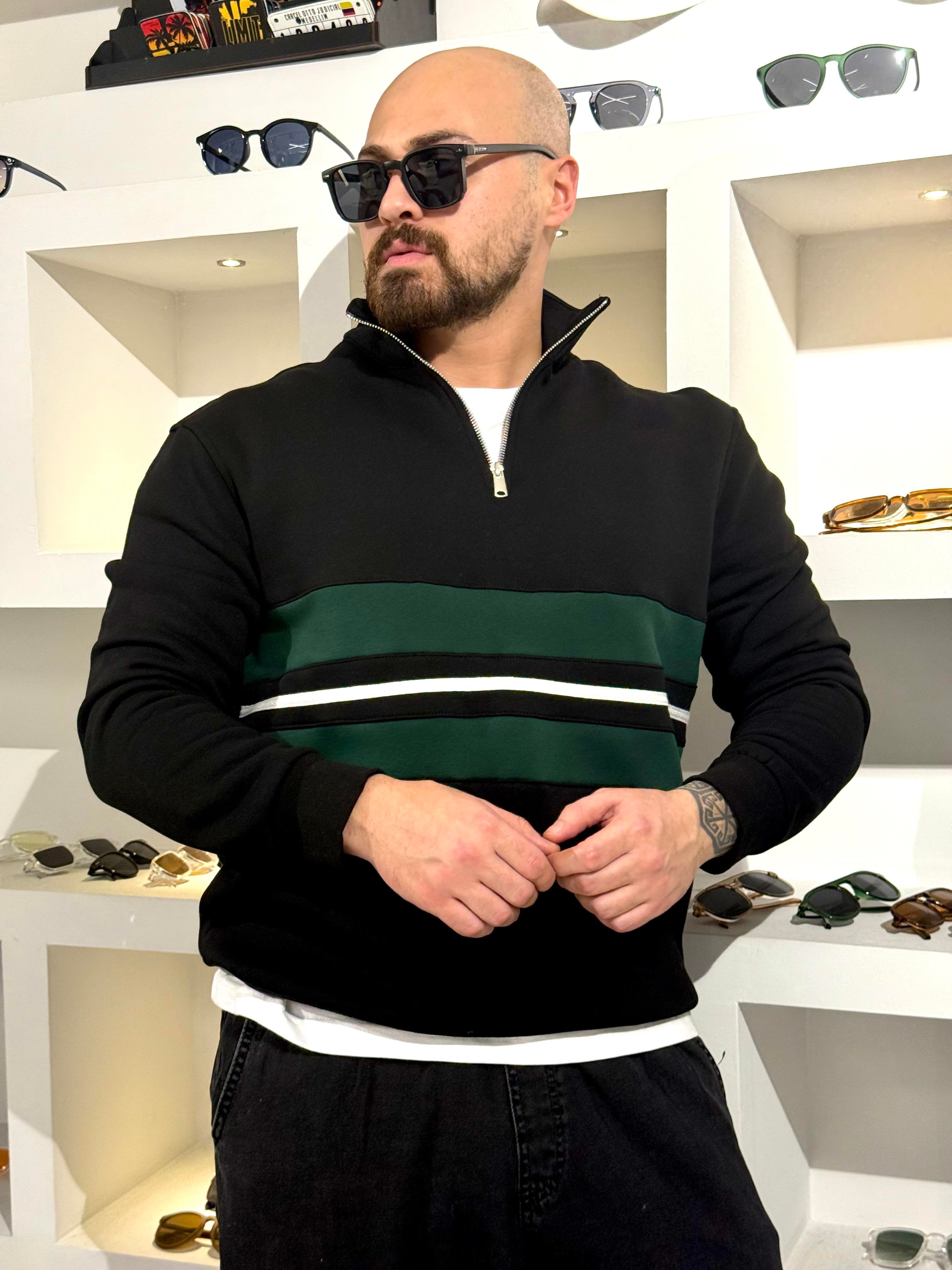 Üç İplik Yarım Fermuarlı Sweatshirt (SVTS69)