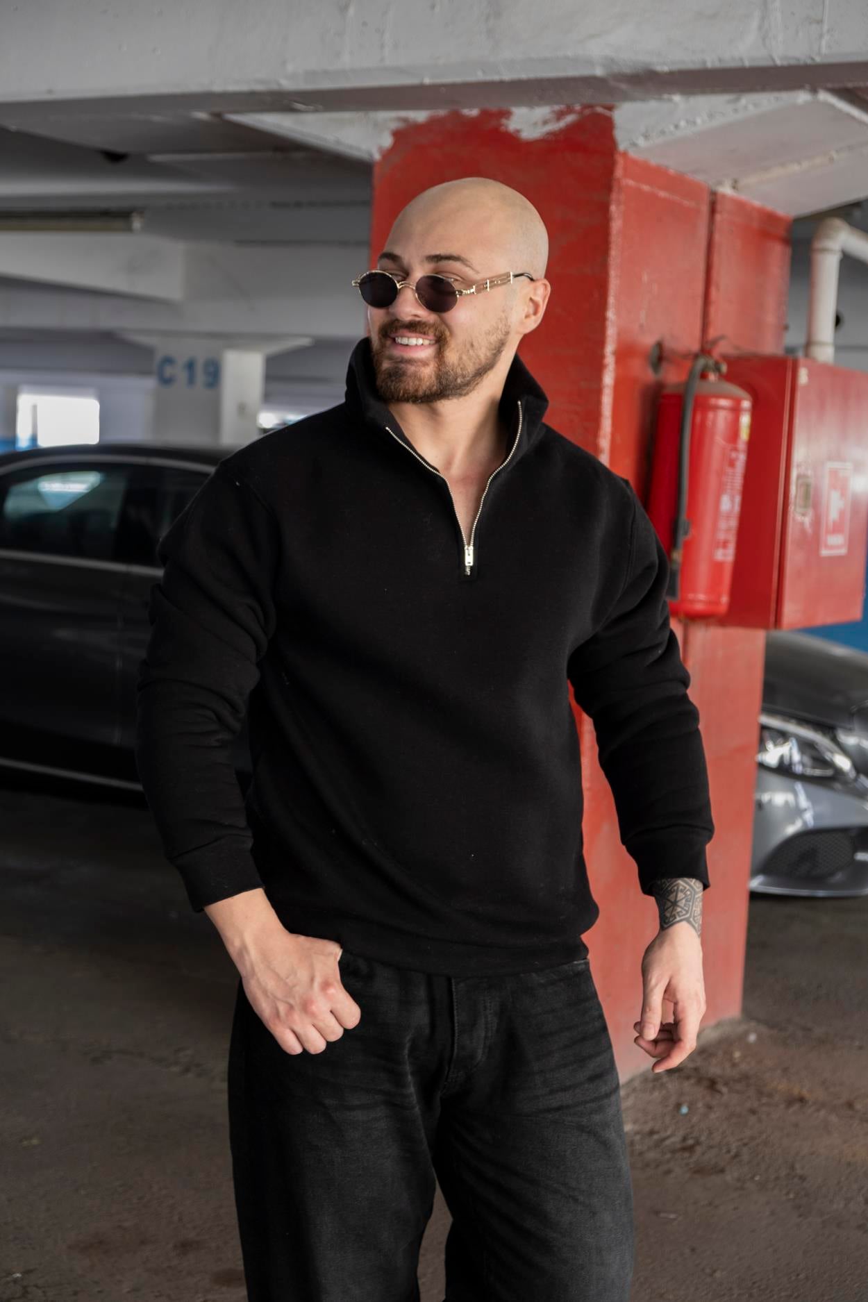 Yarım Fermuarlı Oversize Sweatshirt (SVTS04)