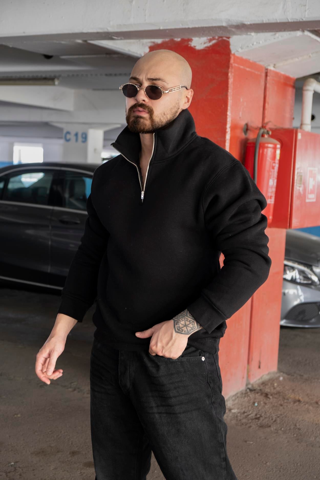 Yarım Fermuarlı Oversize Sweatshirt (SVTS04)