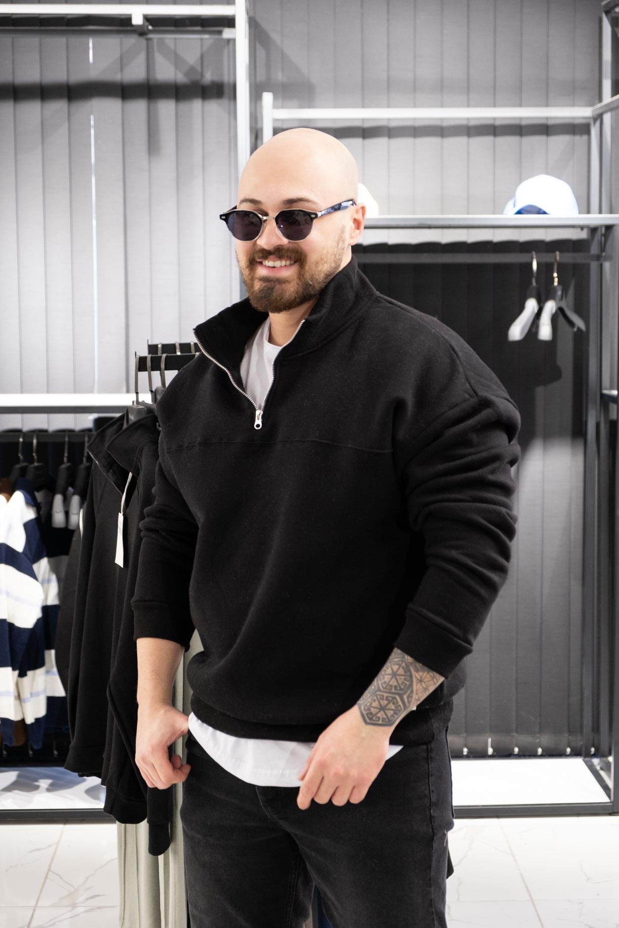 Yarım Fermuarlı Şardonlu Sweatshirt (K-SWTS14)