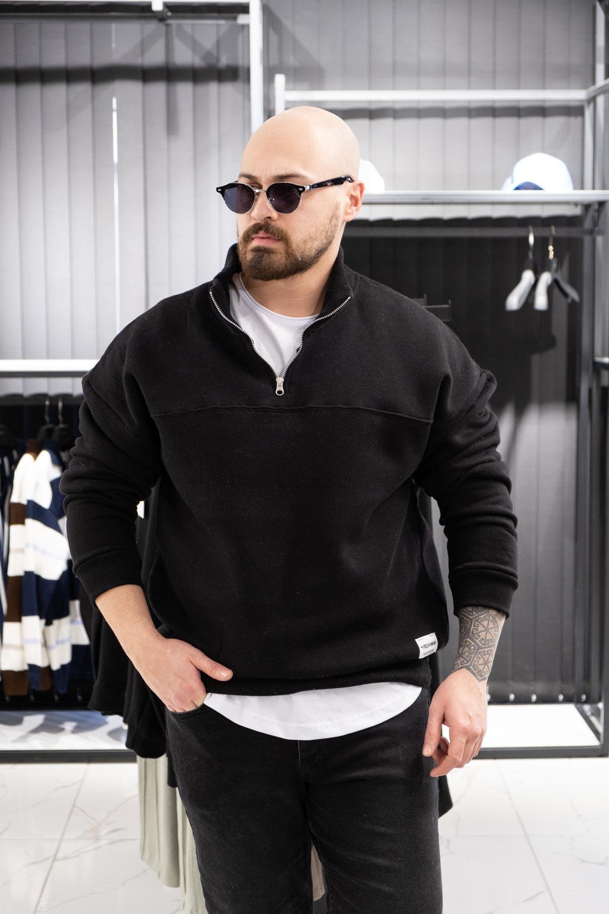 Yarım Fermuarlı Şardonlu Sweatshirt (K-SWTS14)
