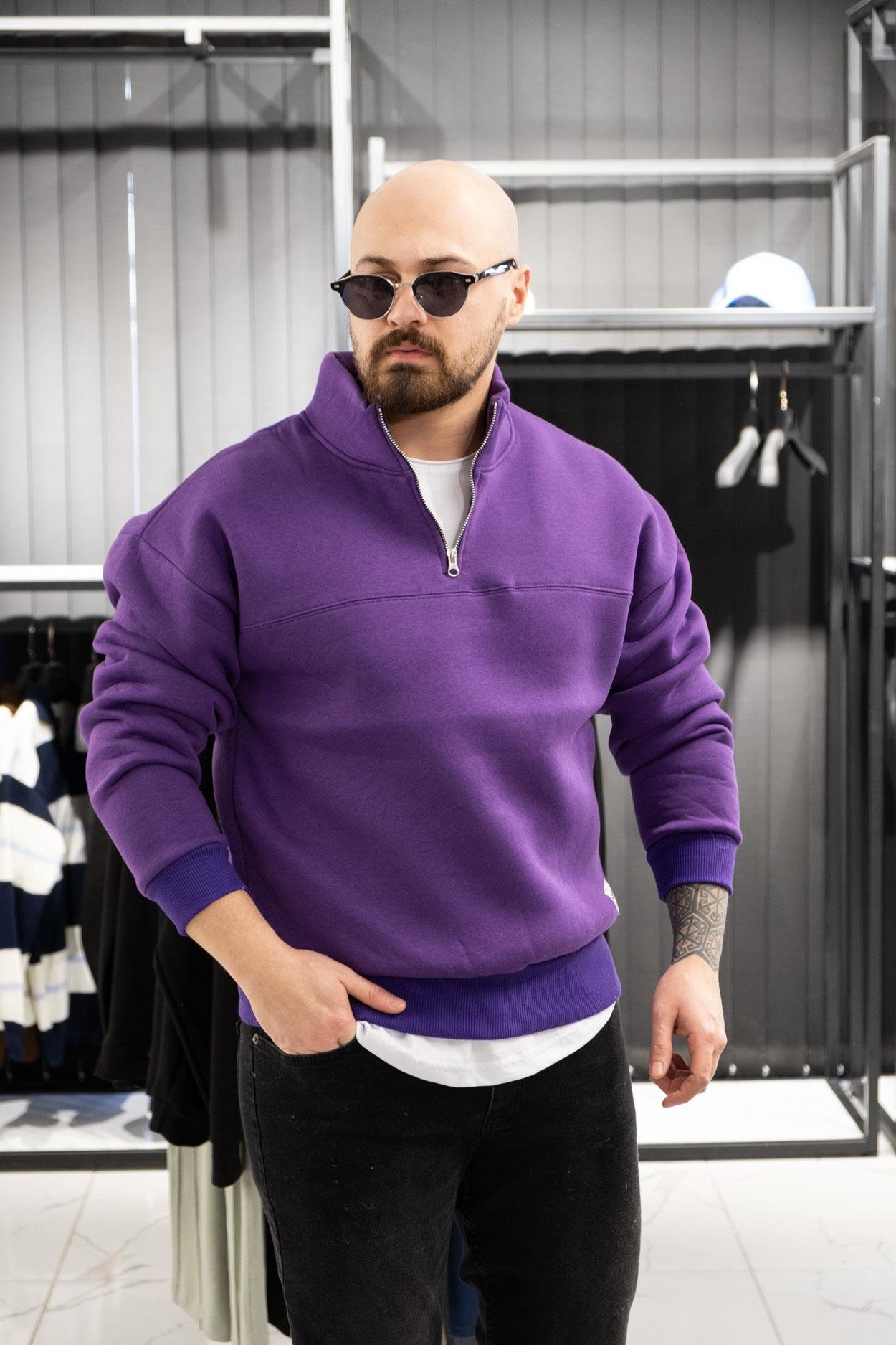 Yarım Fermuarlı Şardonlu Sweatshirt (K-SWTMO14)