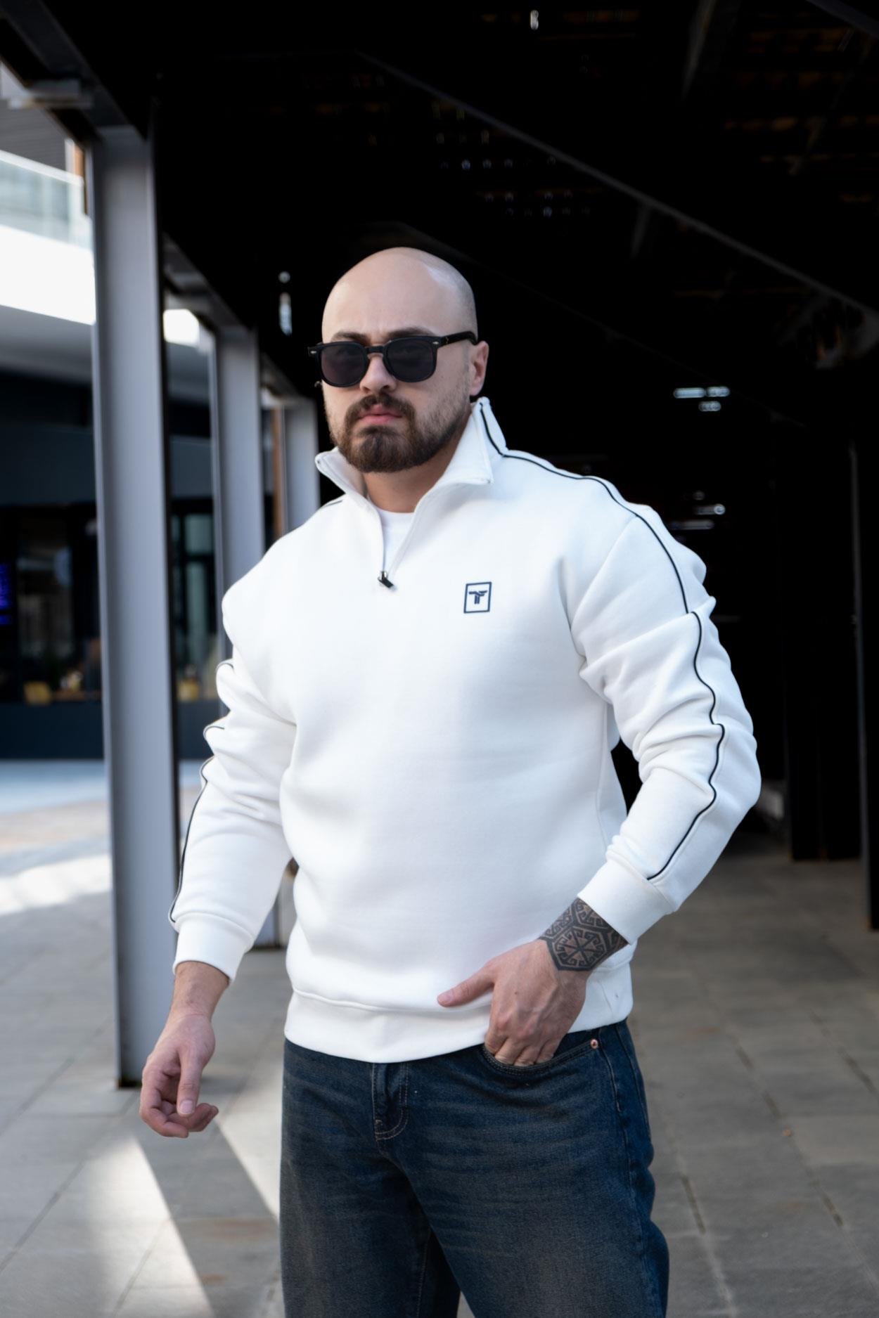 Yarım Fermuarlı Şardonlu Sweatshirt (SVTB30)
