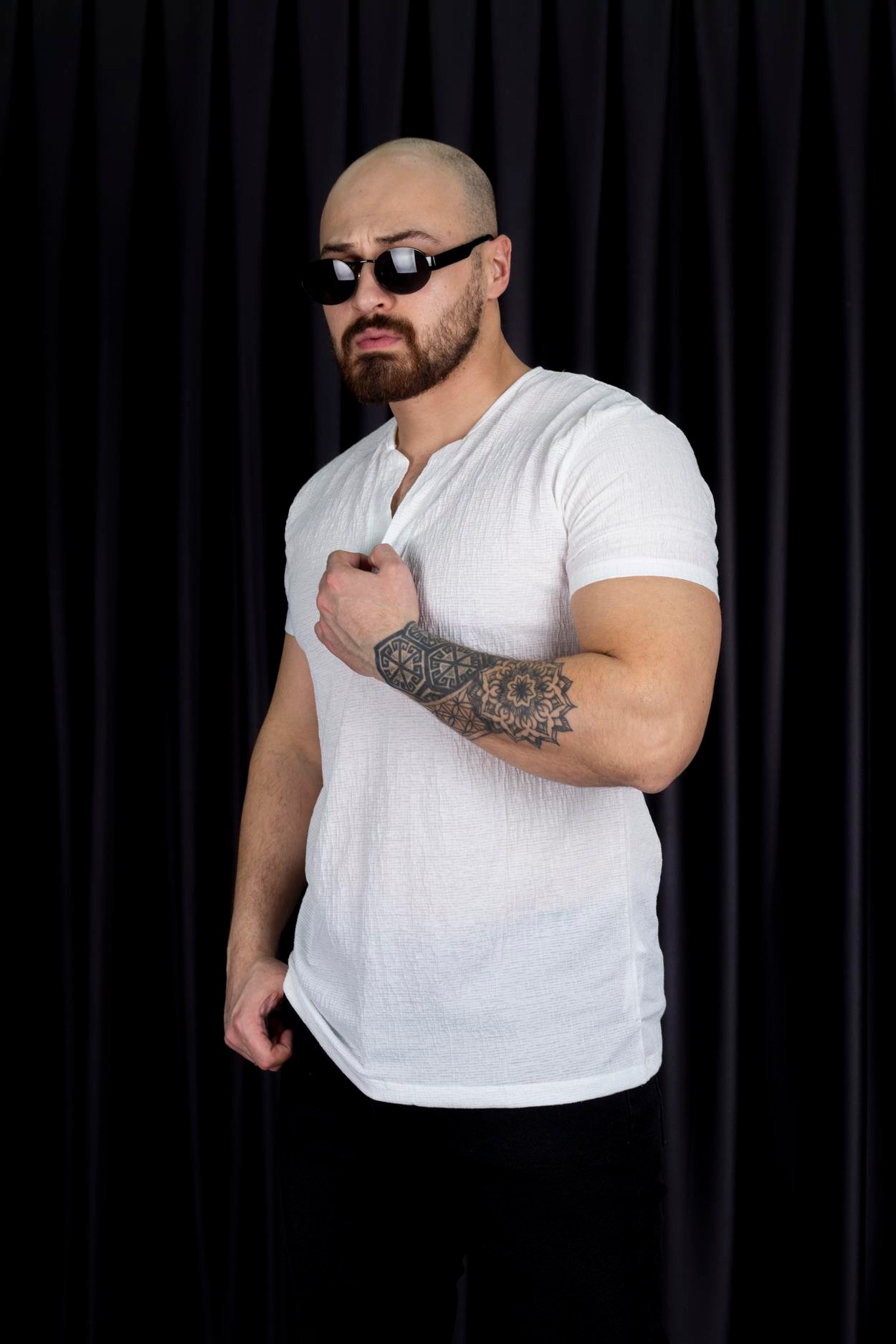 Yarım Pat Hakim Yaka T-Shirt (KÜ - TSB06)