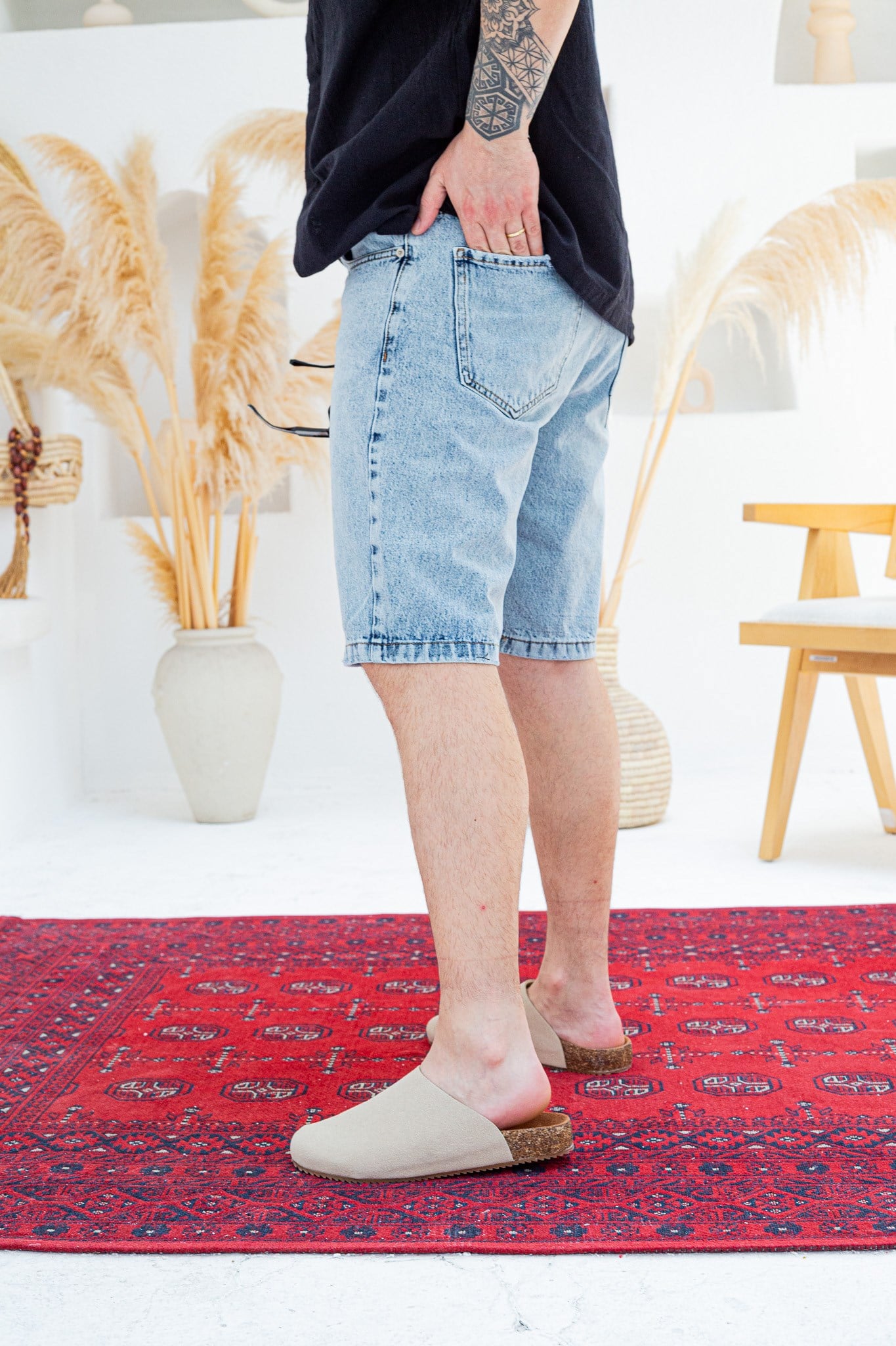 Yıkamalı Denim Jean Şort (ŞR04)