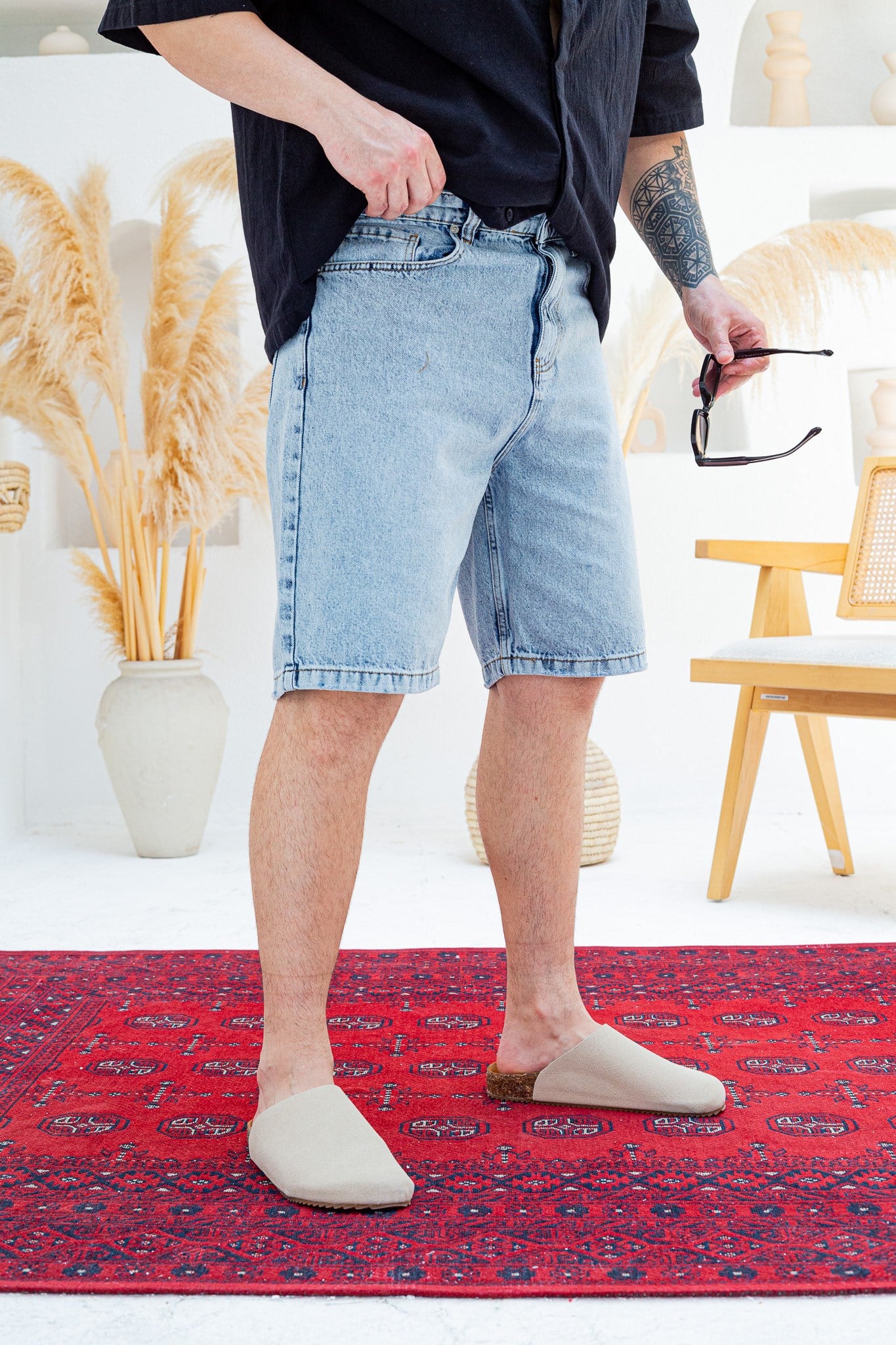 Yıkamalı Denim Jean Şort (ŞR04)
