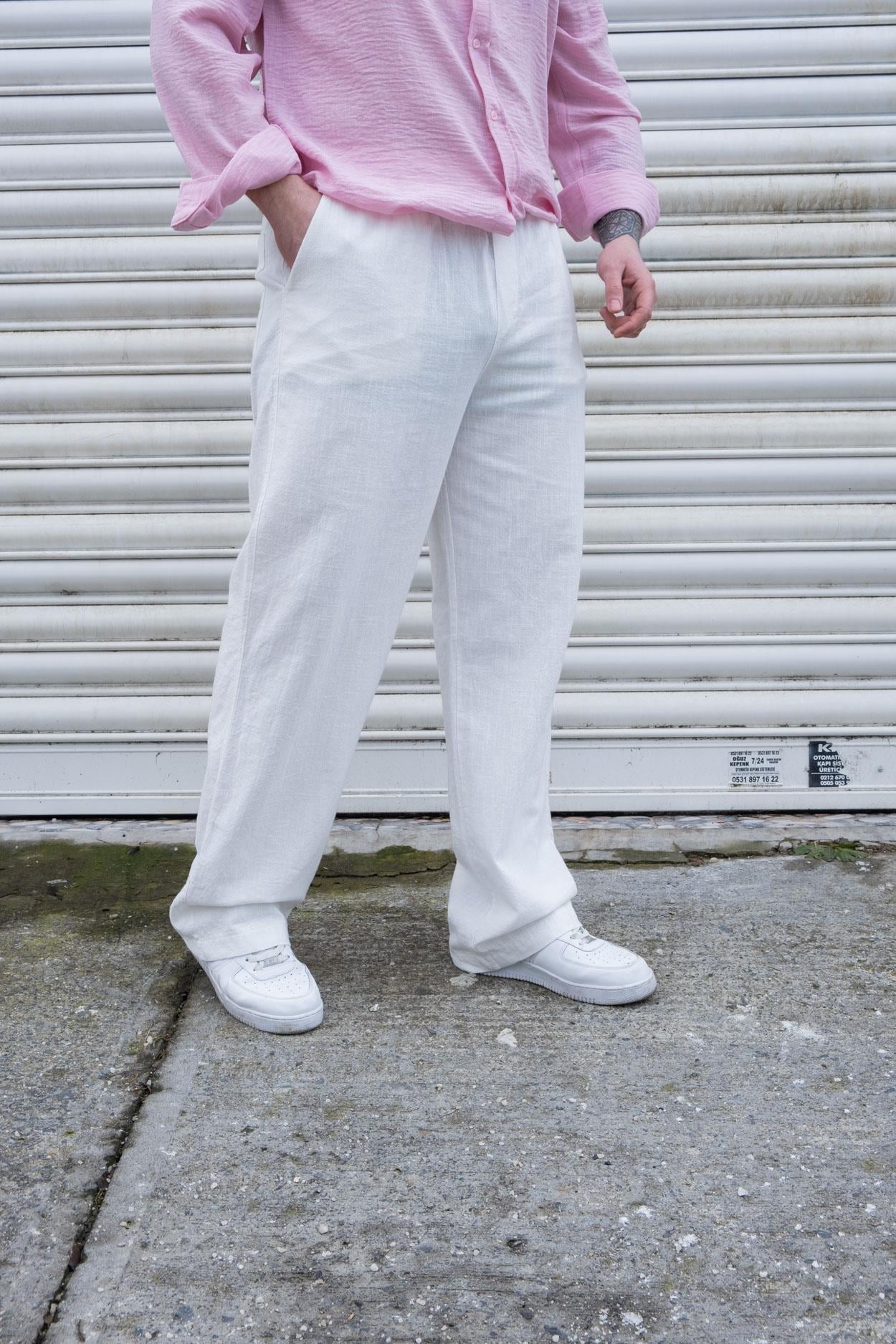 Yıkamalı Keten Baggy Jogger (JGB19)