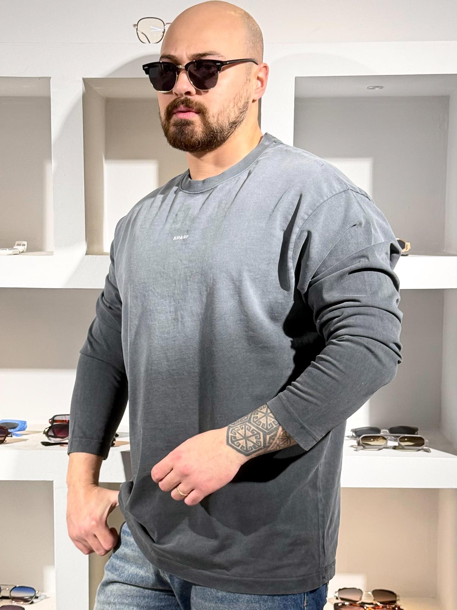 Yıkamalı Rahat Kalıp Sweatshirt (SVTA87)