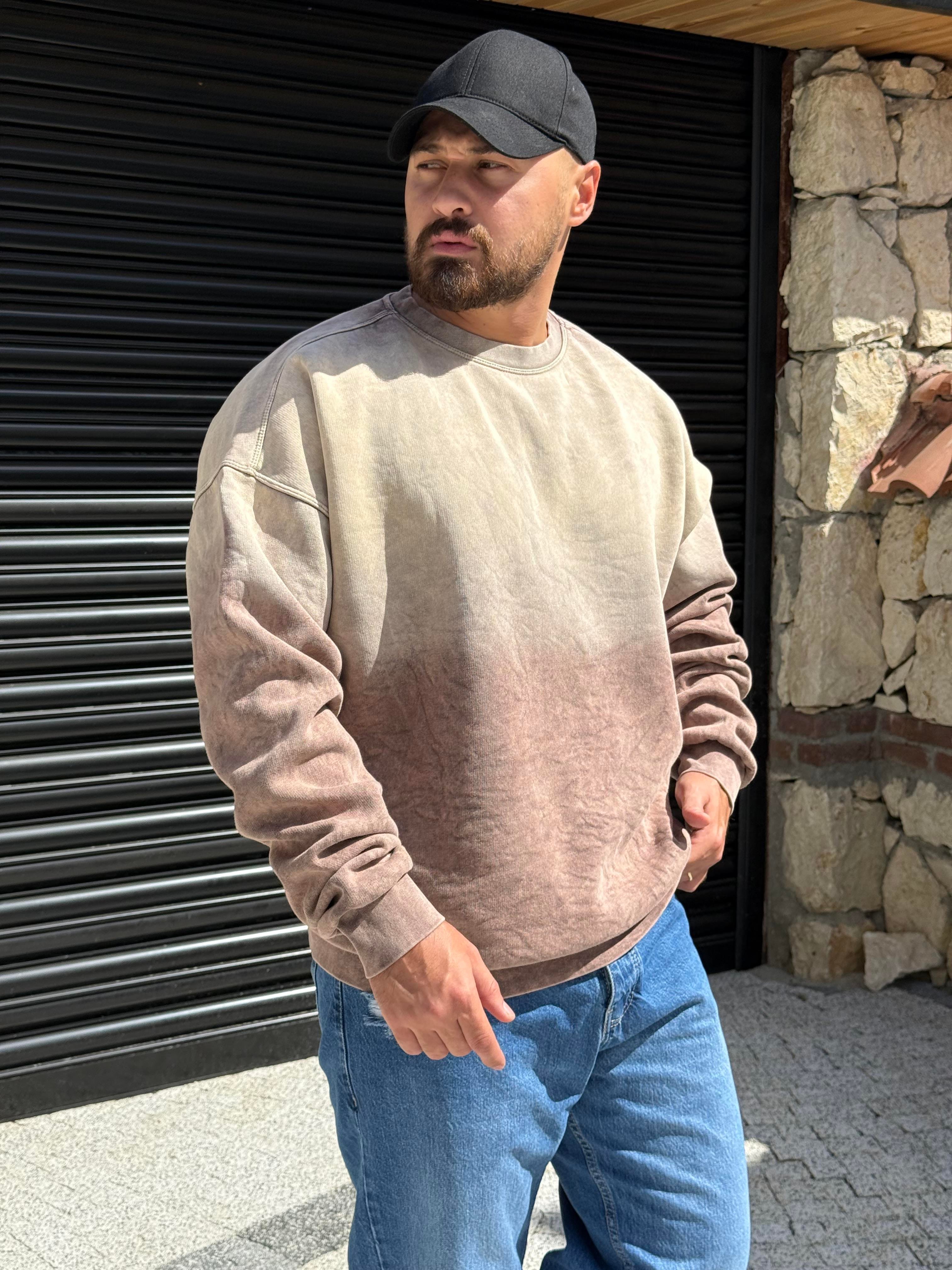 Yıkamalı Şardonlu Oversize Sweatshirt (SVTK52)