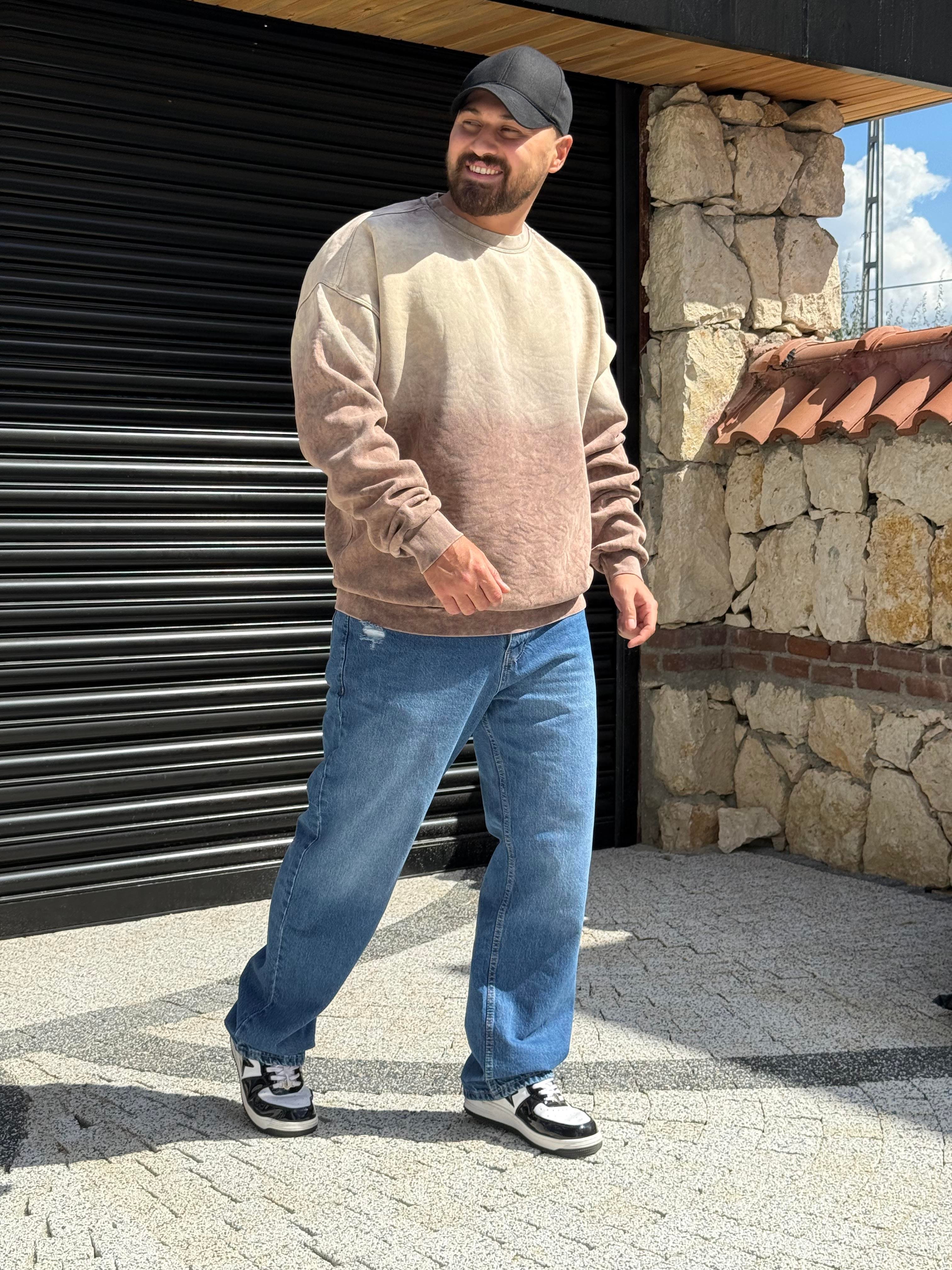 Yıkamalı Şardonlu Oversize Sweatshirt (SVTK52)