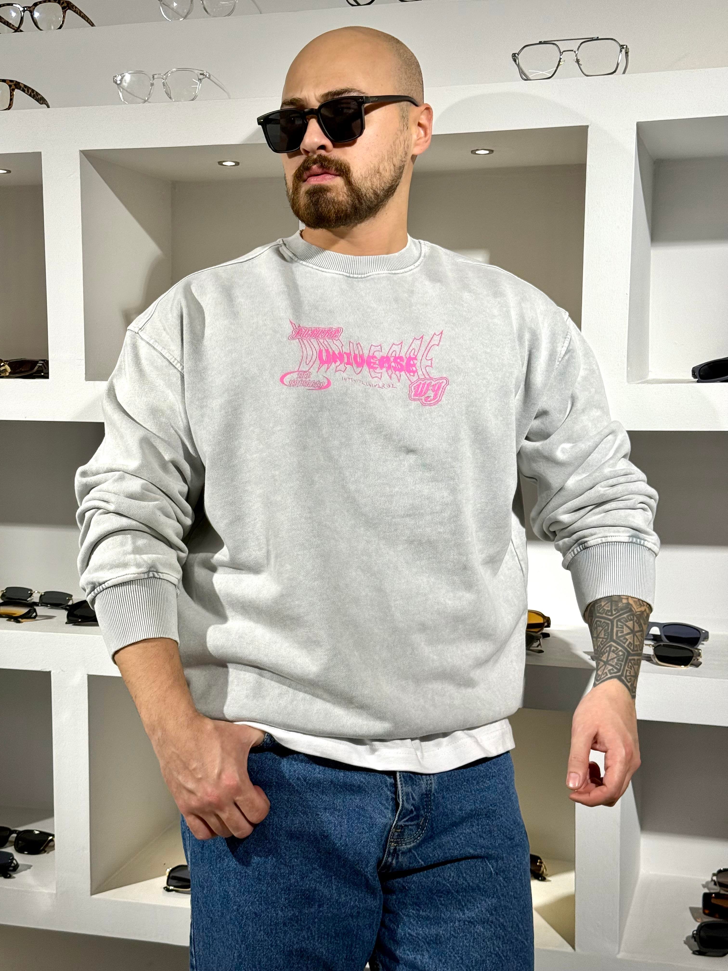 Yıkamalı Üç İplik Kampanyalı Sweatshirt (SVTG75)