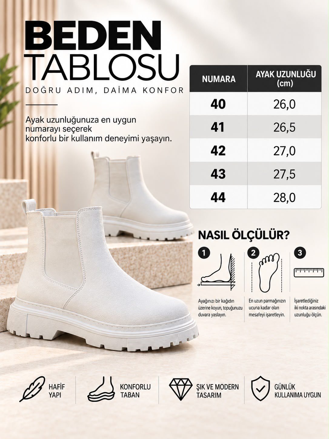 Yüksek Taban (5 Cm) Yanı Lastikli Chelsea Bot (AYKB23)