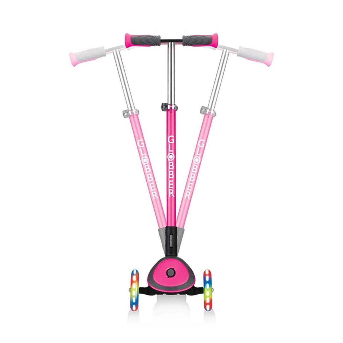 Globber Elite Deluxe Işıklı Scooter / Pembe