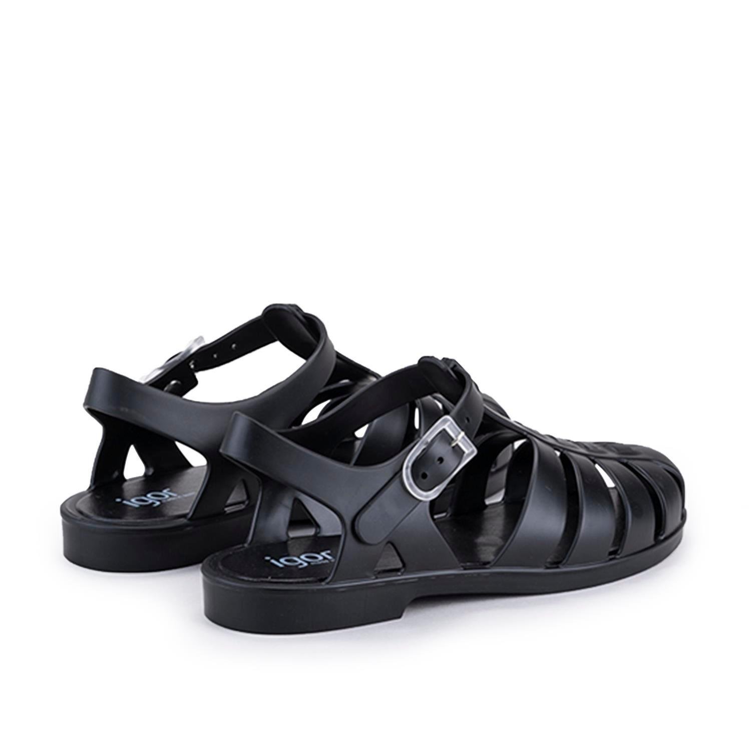 Igor Biarritz Brillo Kadın Sandalet Negro - Mat Siyah