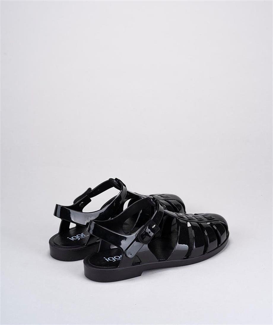 Igor Biarritz Brillo Kadın Sandalet Negro - Parlak Siyah