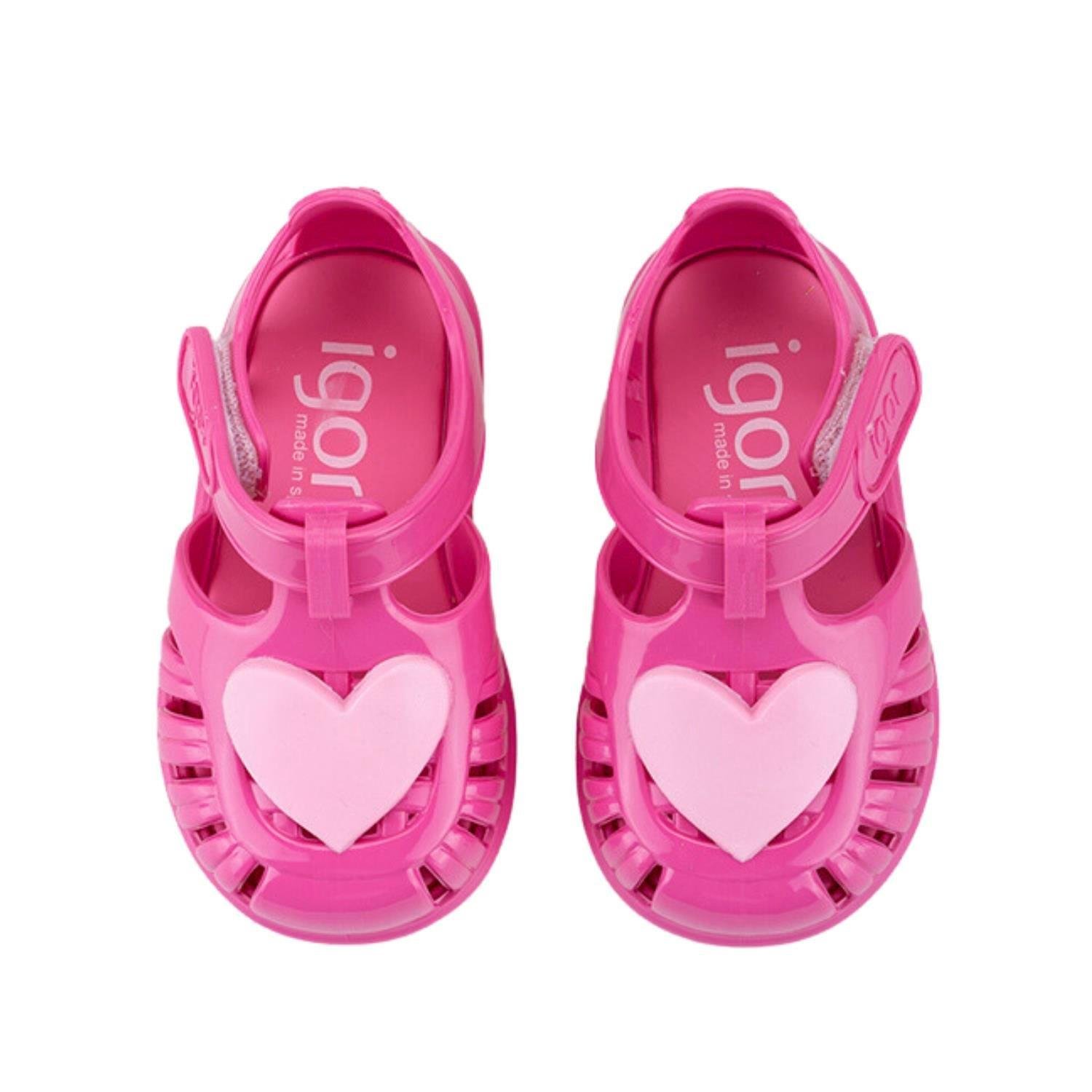 Igor Tobby Gloss Love Fucsia - Fuşya Kalpli Sandalet