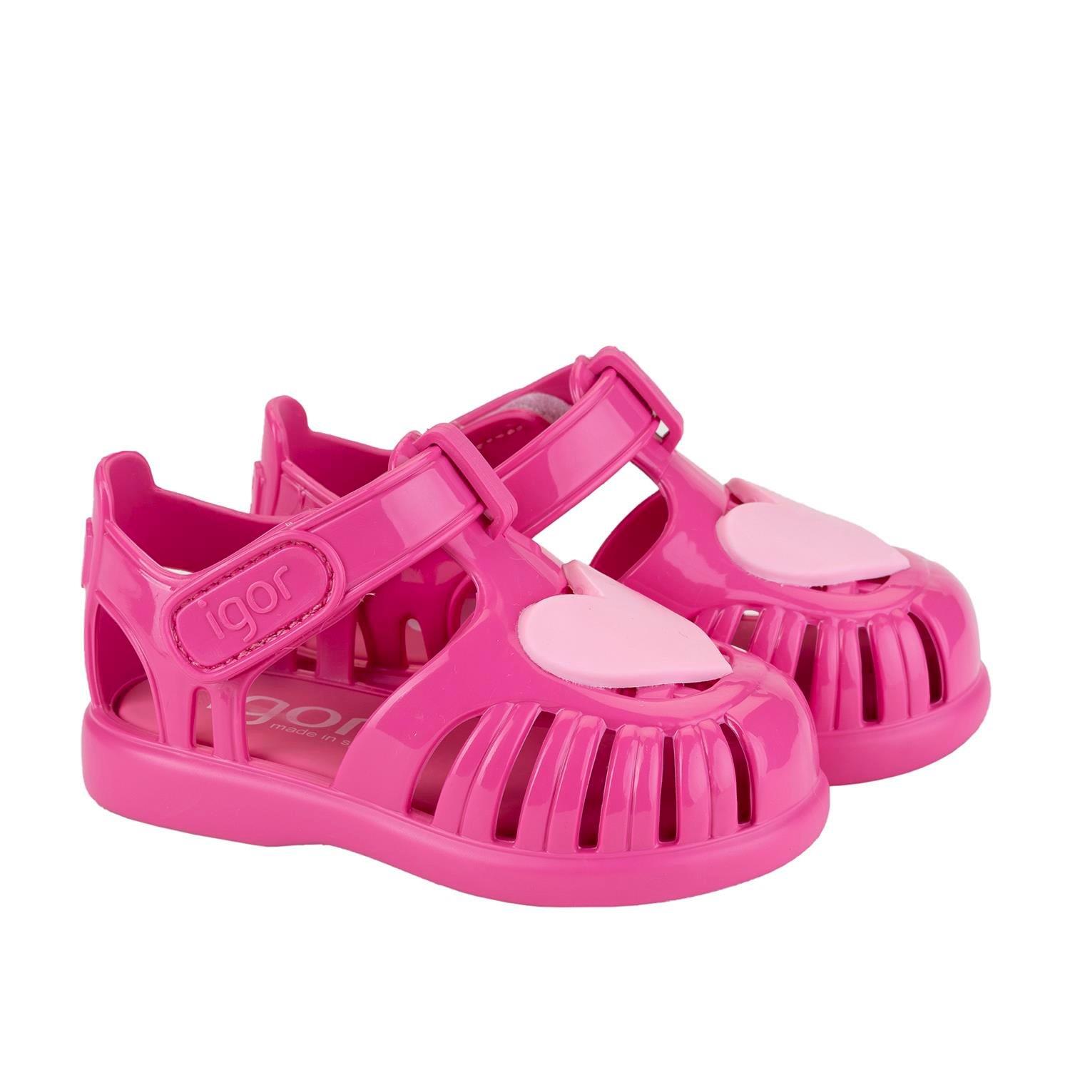 Igor Tobby Gloss Love Fucsia - Fuşya Kalpli Sandalet