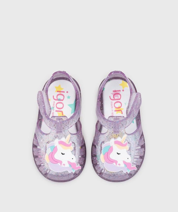 Igor Tobby Gloss Unicornio Parlak Mor Sandalet