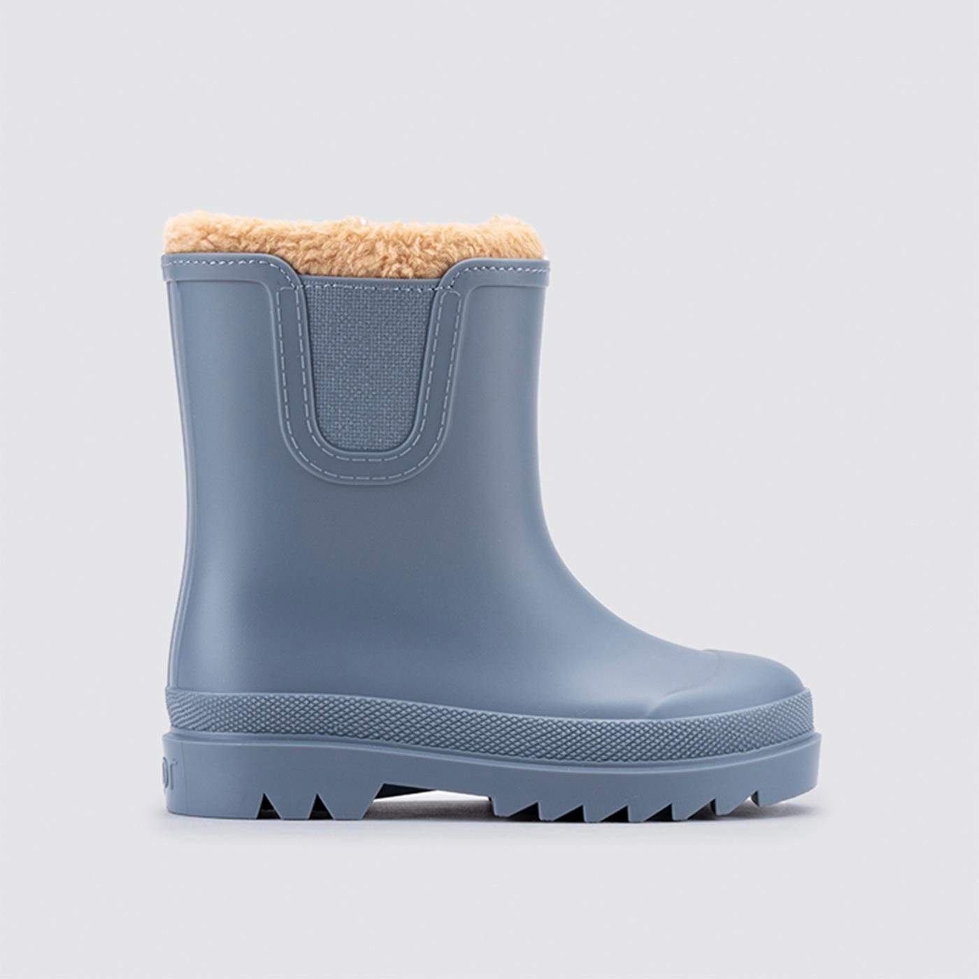 Igor W10290 Tokio Kürklü Mavi Yağmur Botu - Azul