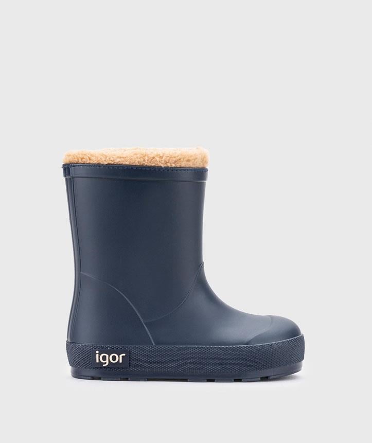 Igor Yogi Borreguito Kürklü Morino Çocuk Yağmur Çizmesi - Lacivert