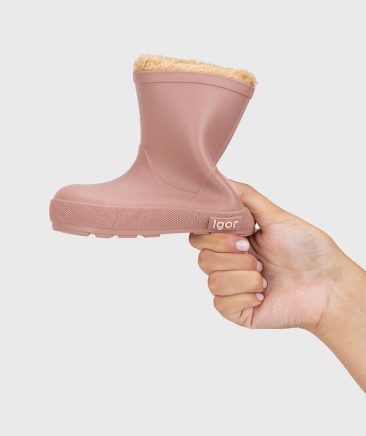 Igor Yogi Borreguito Rosa/ Dusty Pink Kürklü Çocuk Yağmur Çizmesi - Pembe