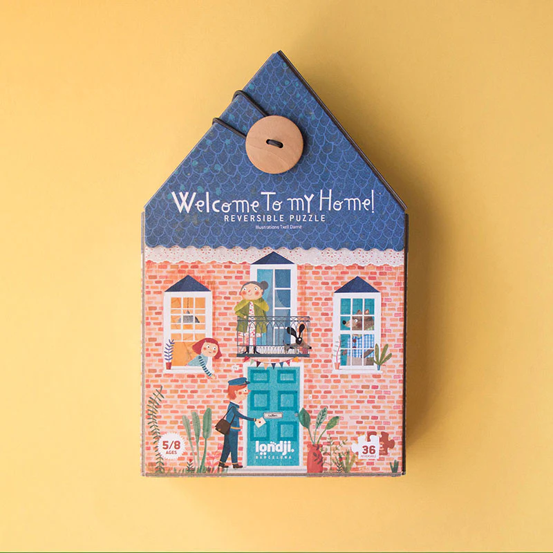 Londji Welcome to My Home Puzzle - 36 Parçalı Çift Taraflı Yapboz Evime Hoş Geldin