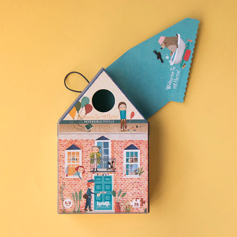 Londji Welcome to My Home Puzzle - 36 Parçalı Çift Taraflı Yapboz Evime Hoş Geldin