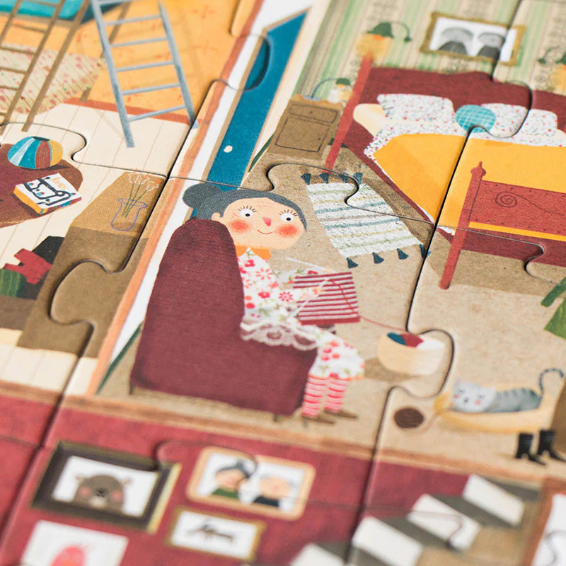 Londji Welcome to My Home Puzzle - 36 Parçalı Çift Taraflı Yapboz Evime Hoş Geldin