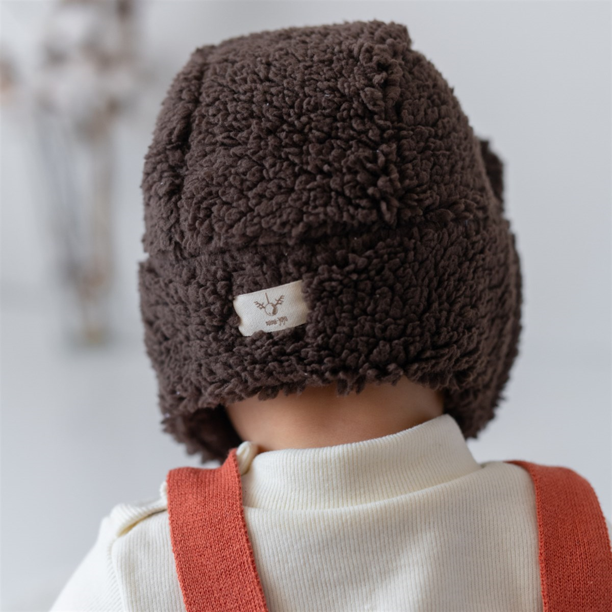 Mama-yoyo Bebek Teddy Patik ve Bere Seti Kahverengi