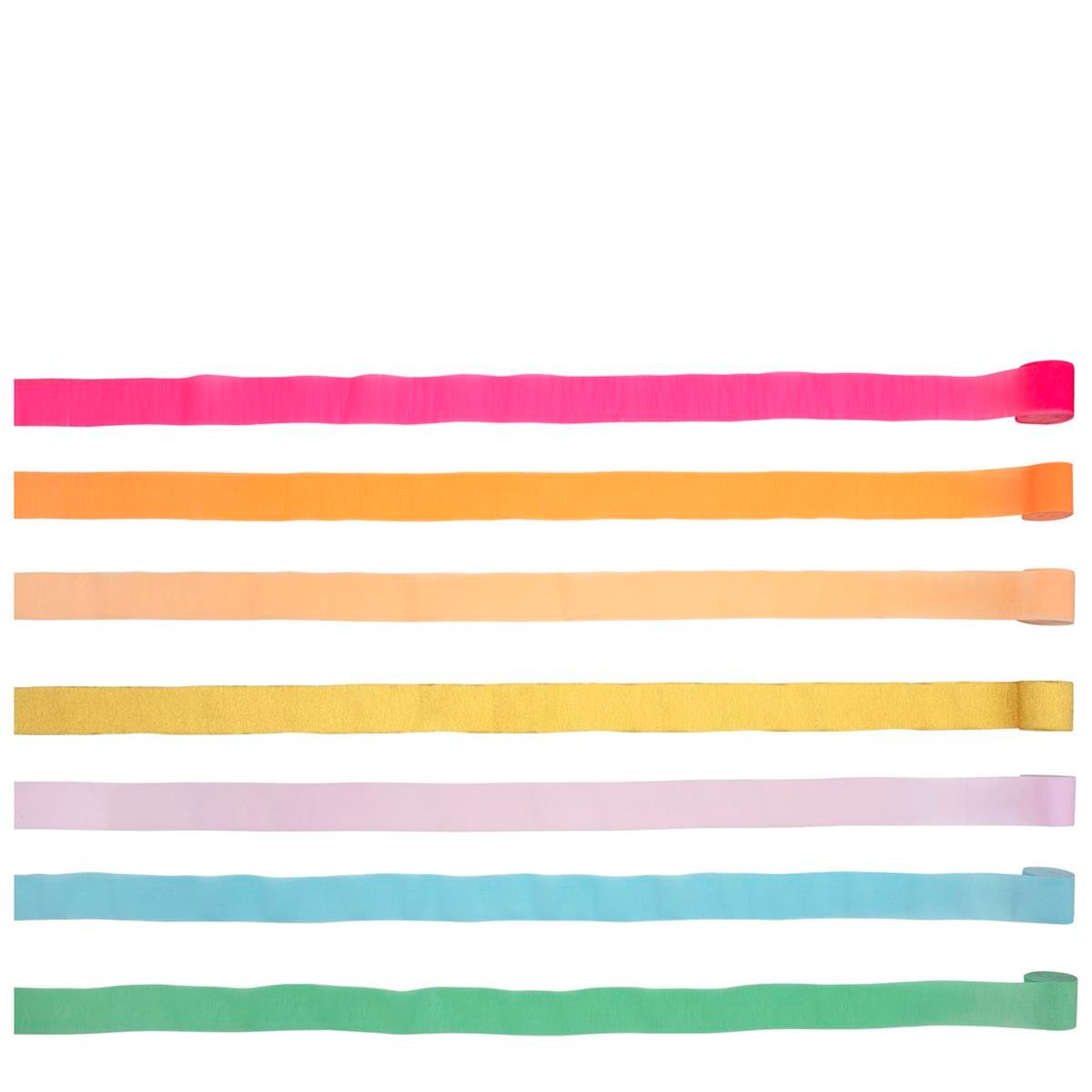 Meri Meri - Bright Crepe Paper Streamers - Renkli Kağıt Şeritler