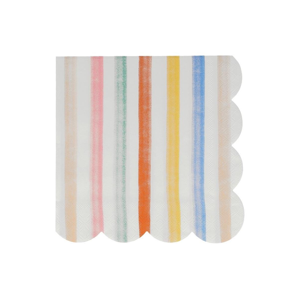 Meri Meri - Colourful Pattern Large Napkins - Renkli Desenler Peçeteler - L - 16'lı