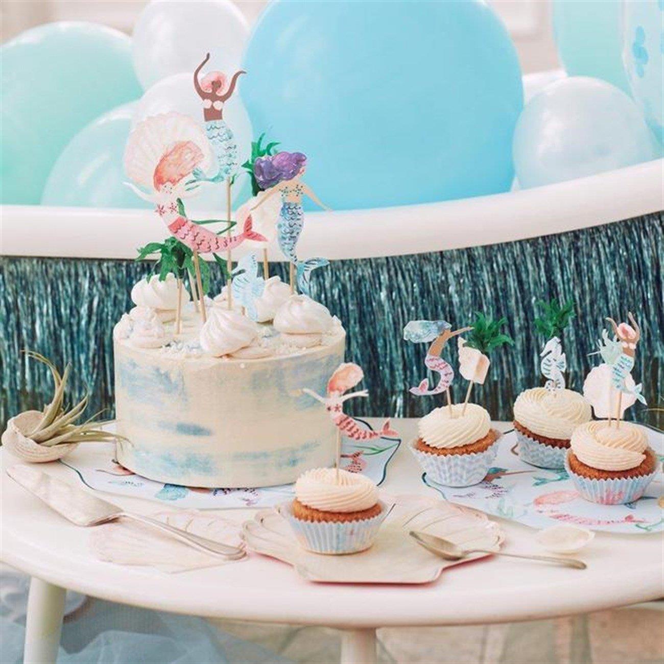 Meri Meri - Mermaid Cake Toppers - Deniz Kızı Pasta Süsleri