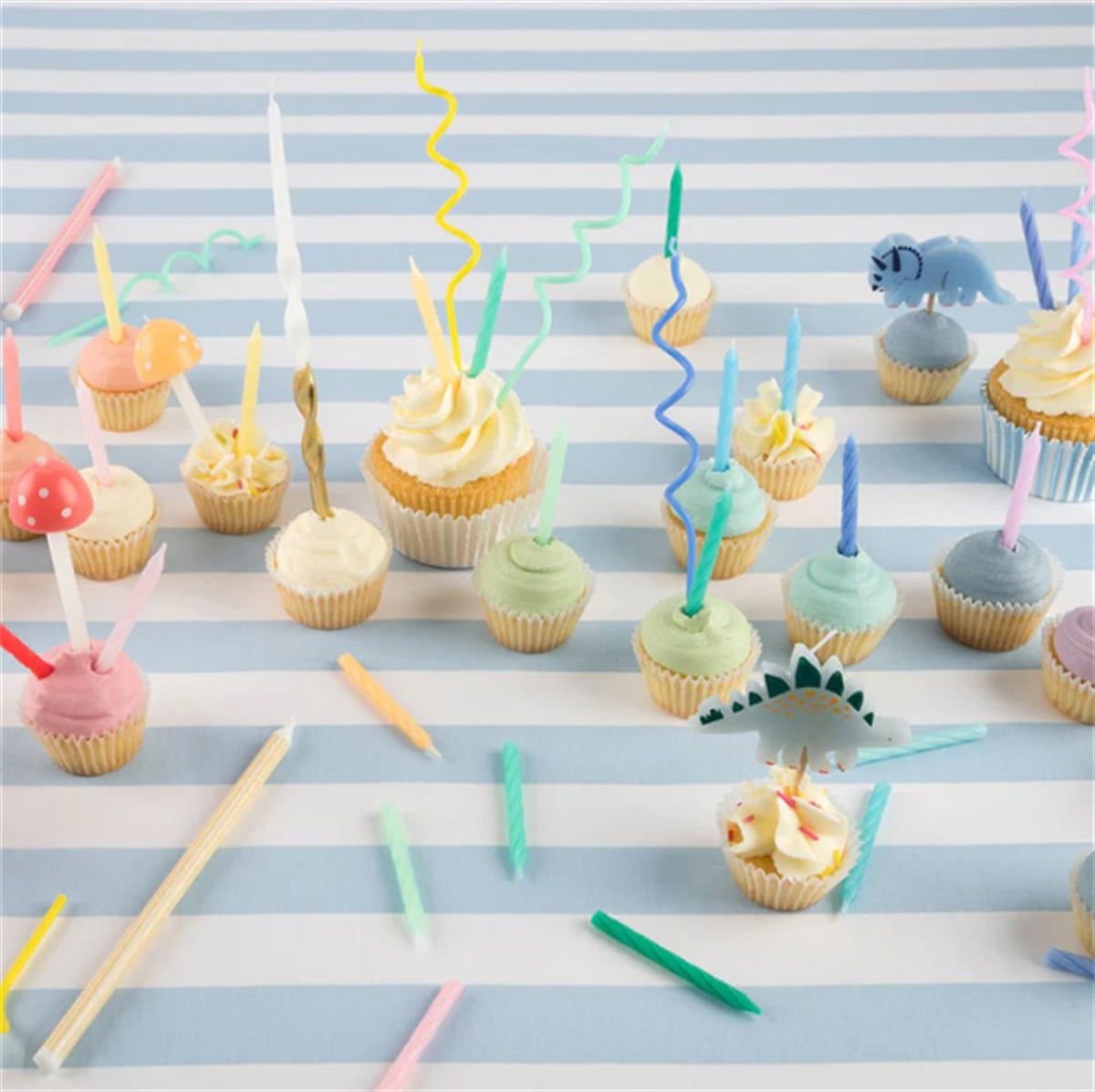 Meri Meri - Mini Dino Candles - Mini Dinozor Mumlar - 5'li