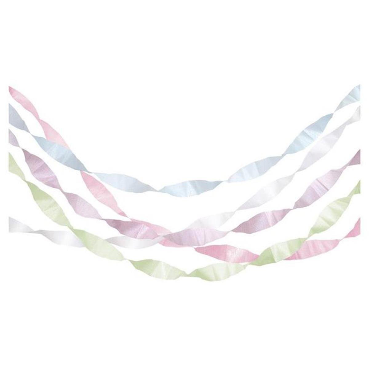 Meri Meri - Pastel Crepe Paper Streamers - Pastel Renkli Kağıt Şeritler