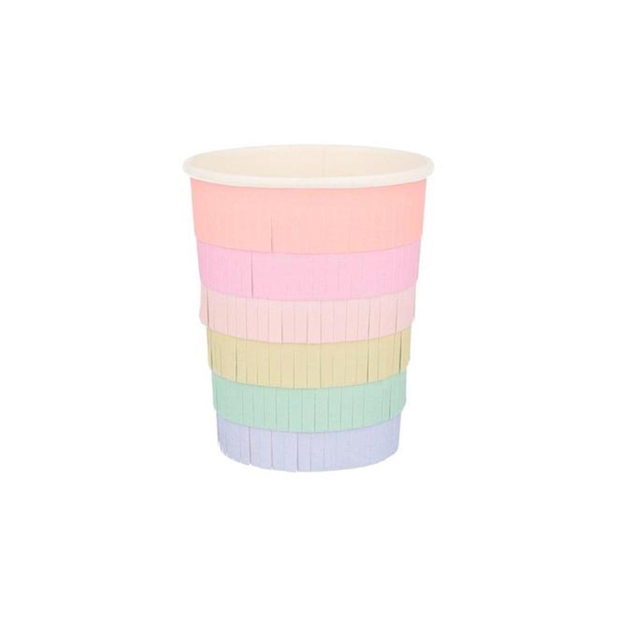 Meri Meri - Rainbow Sun Cups - Gökkuşağı Güneşli Bardaklar - 8'li