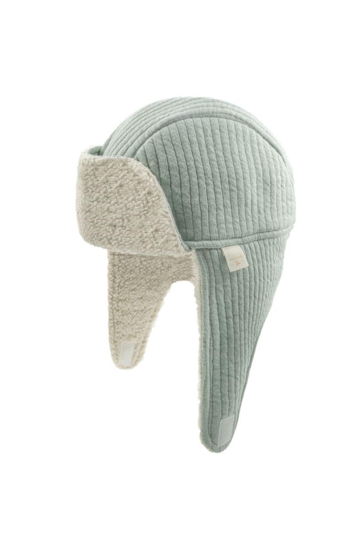 Miela Kids Kapitone Şapka Peluş Astarlı - Mint