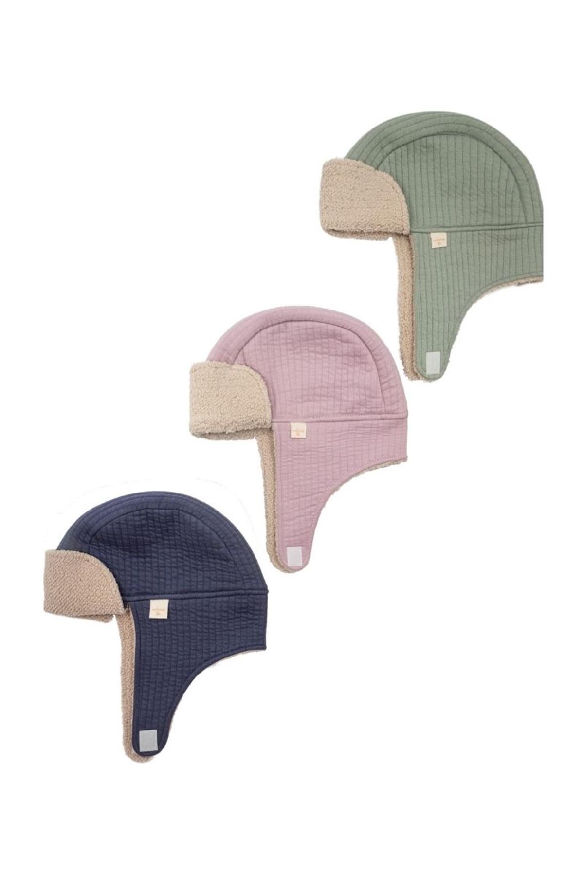 Miela Kids Kapitone Şapka Peluş Astarlı - Mint