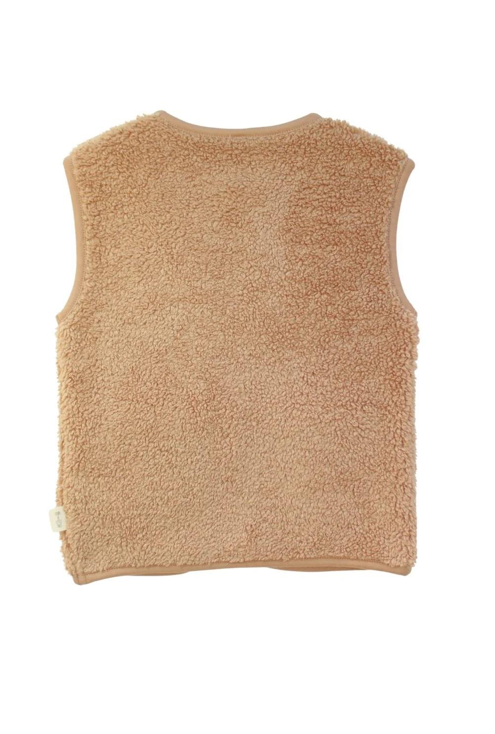 Miela Kids Klasik Peluş Yelek - Karamel